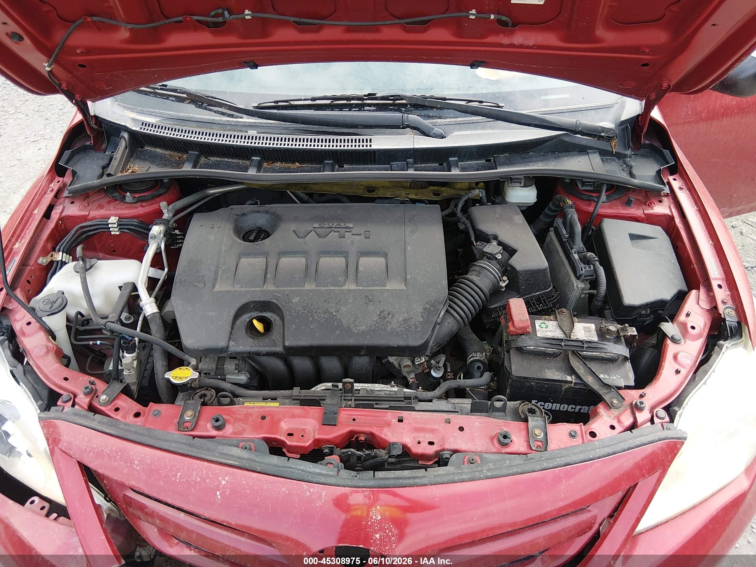 2011 Toyota Corolla   Red vin: JTDBU4EE0BJ107670