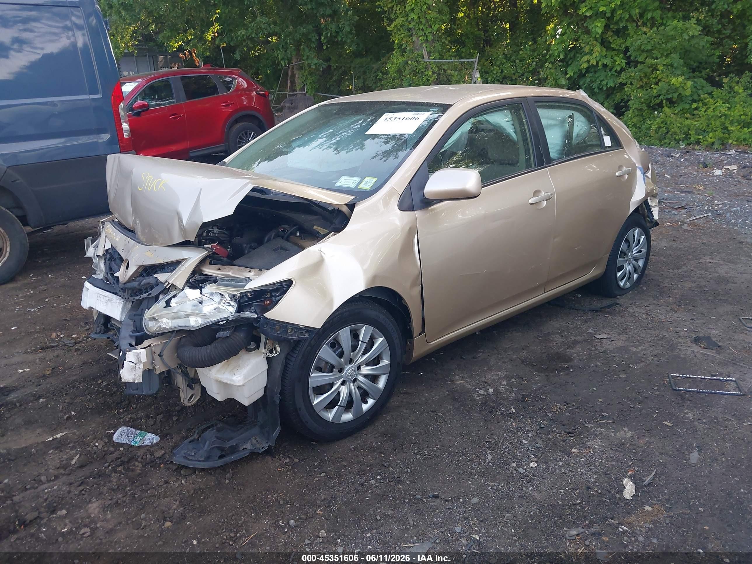 2012 Toyota Corolla Le Бежевый vin: JTDBU4EE0C9172120