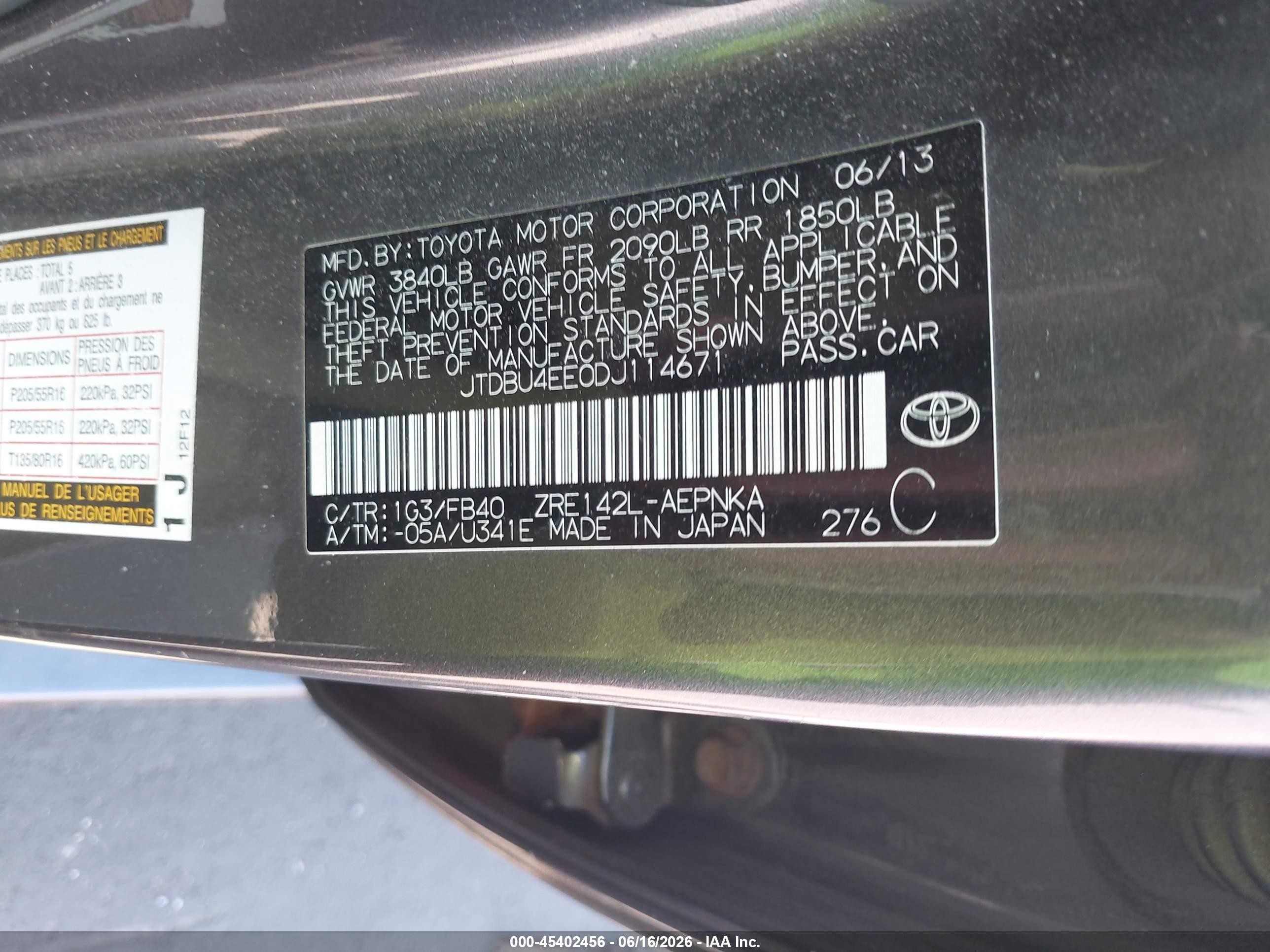 2013 Toyota Corolla Le Gray vin: JTDBU4EE0DJ114671