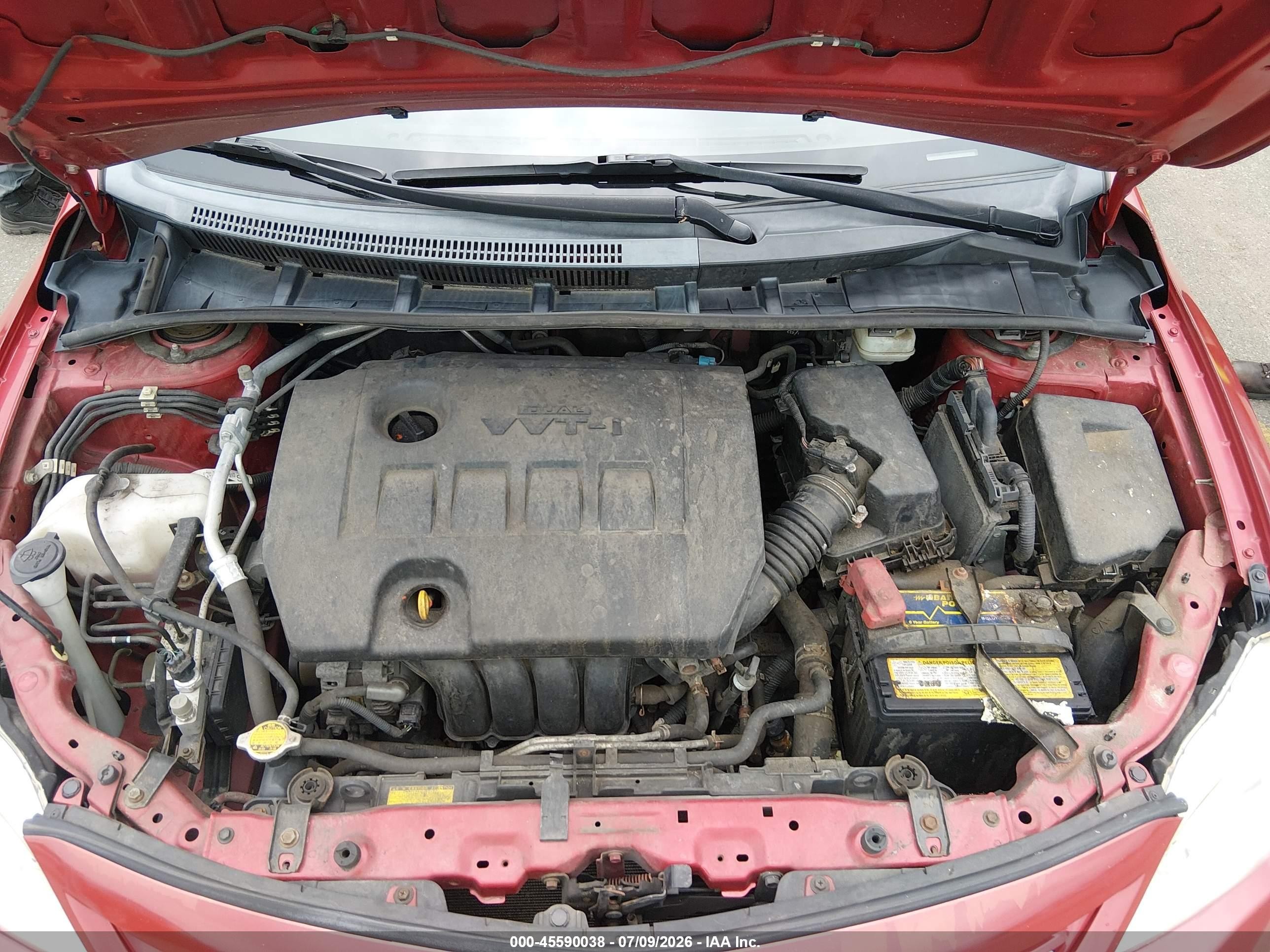 2013 Toyota Corolla Le Red vin: JTDBU4EE0DJ116940