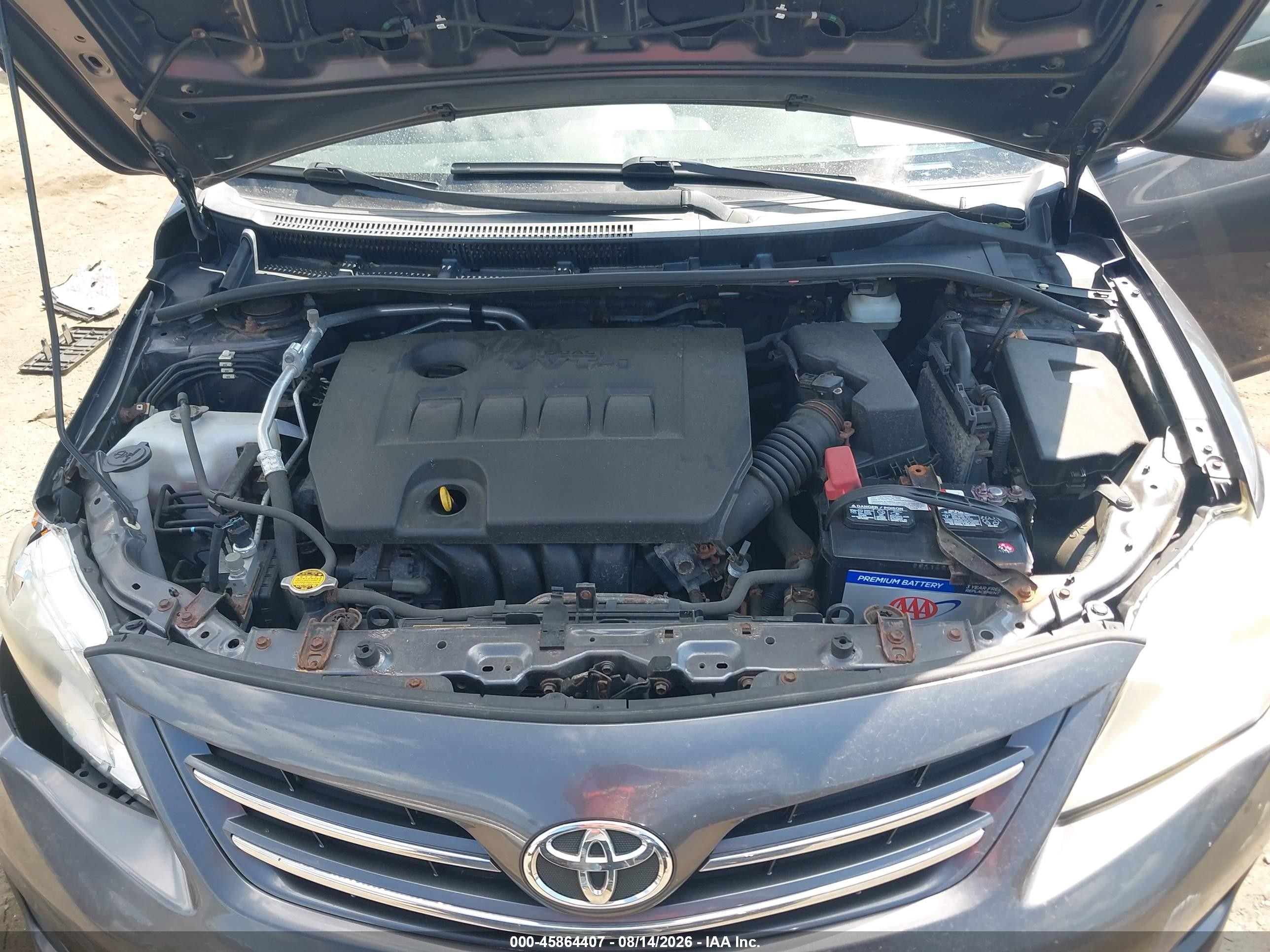 2013 Toyota Corolla Le Gray vin: JTDBU4EE0DJ117795