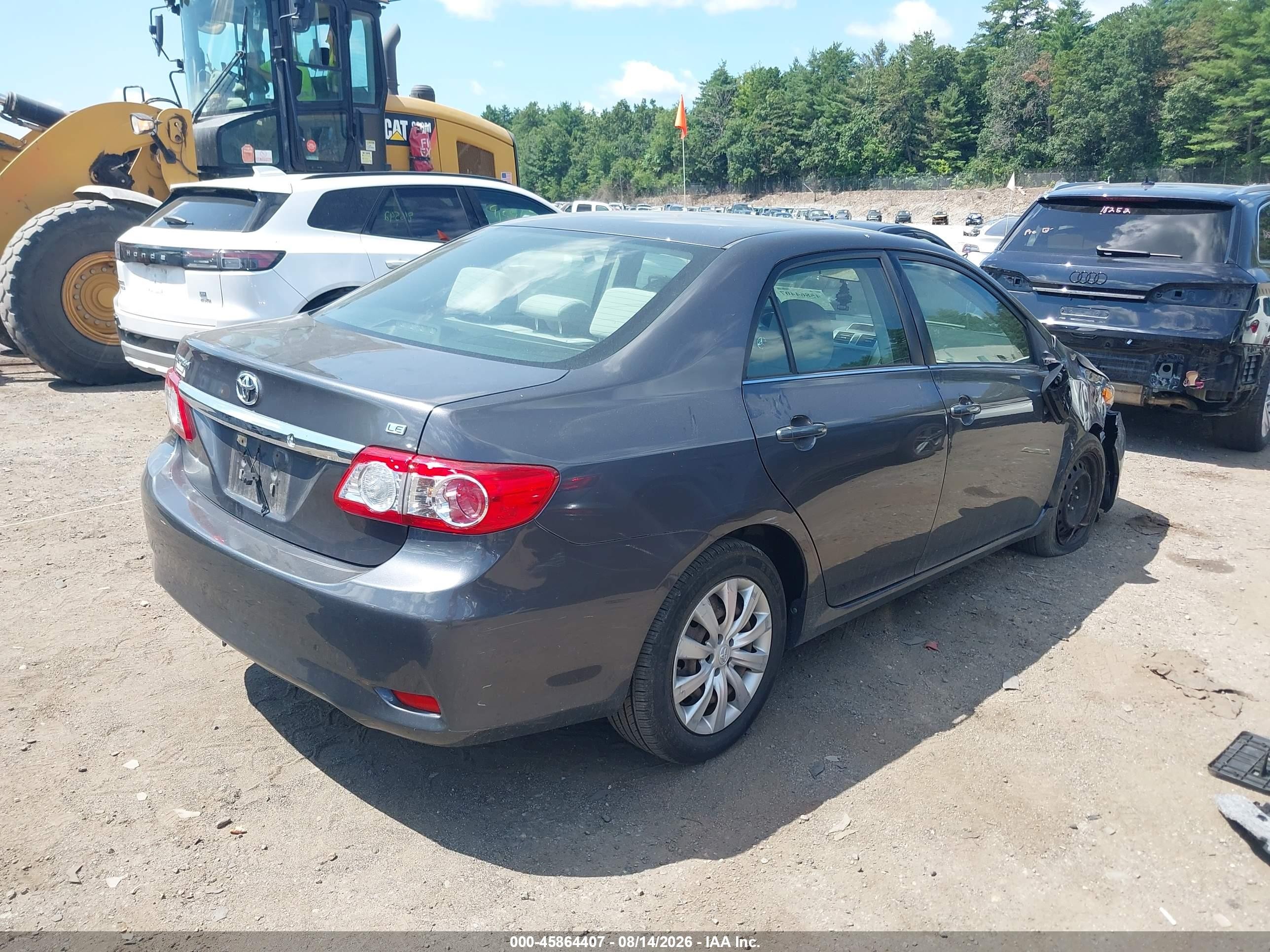 2013 Toyota Corolla Le Gray vin: JTDBU4EE0DJ117795