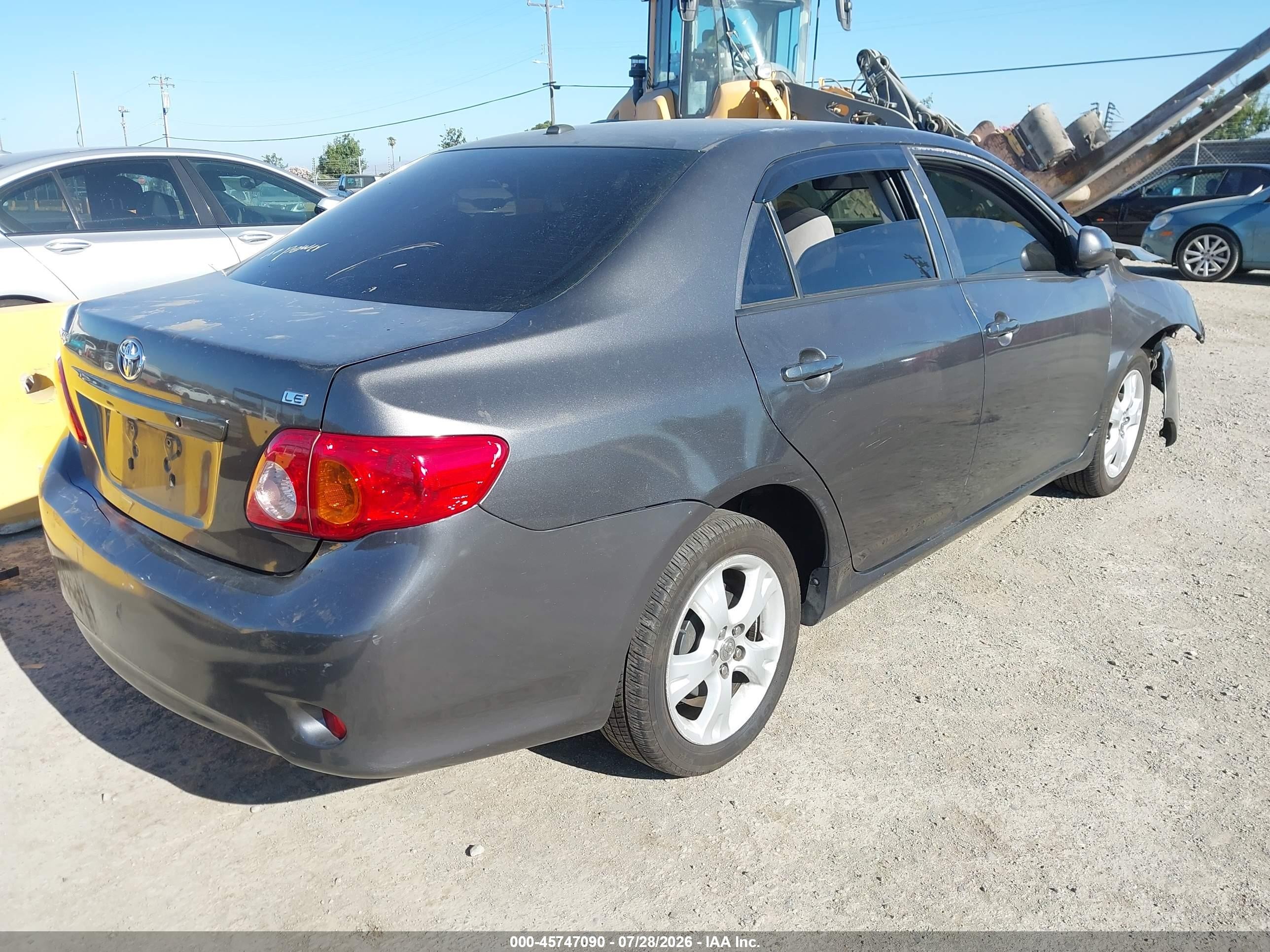 2010 Toyota Corolla Le Gray vin: JTDBU4EE1AJ070398