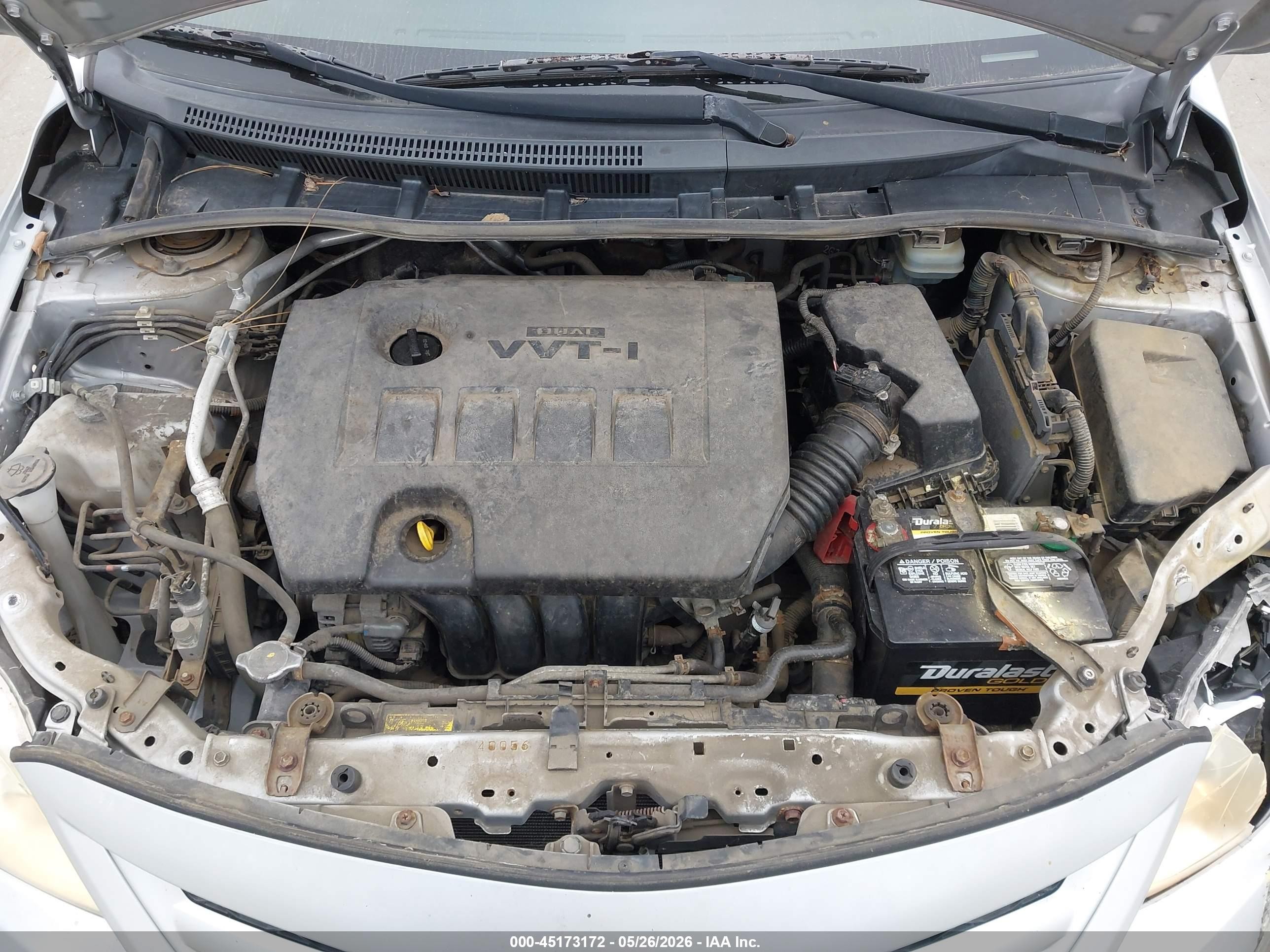 2011 Toyota Corolla Le Silver vin: JTDBU4EE1B9129534