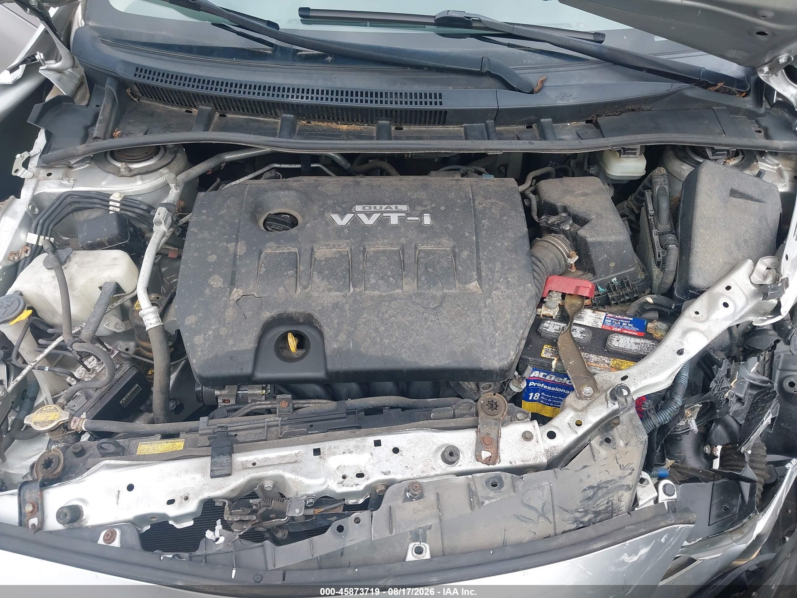 2010 Toyota Corolla Le Серебряный vin: JTDBU4EE2AJ055974