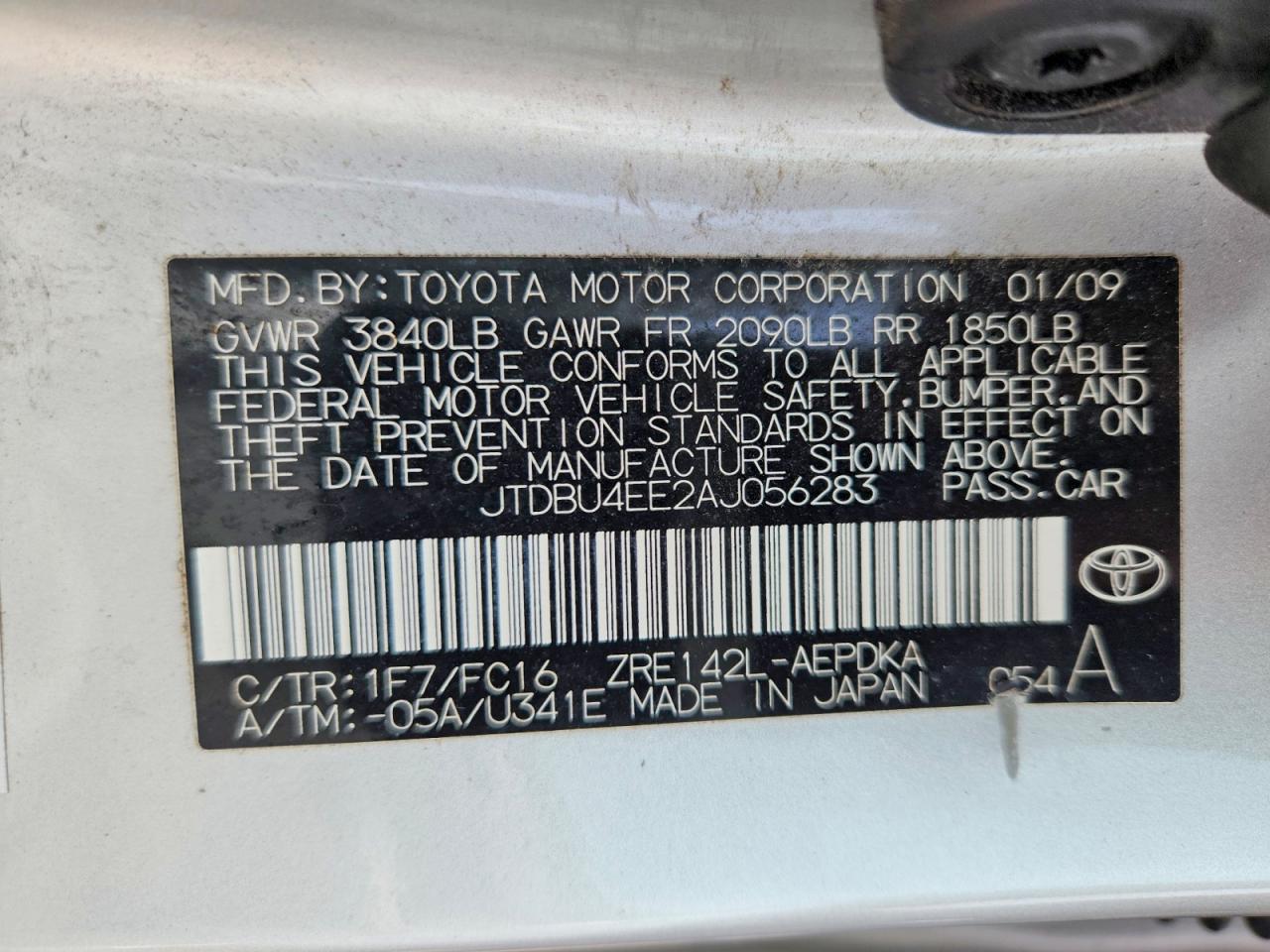 2010 Toyota Corolla Le Silver vin: JTDBU4EE2AJ056283