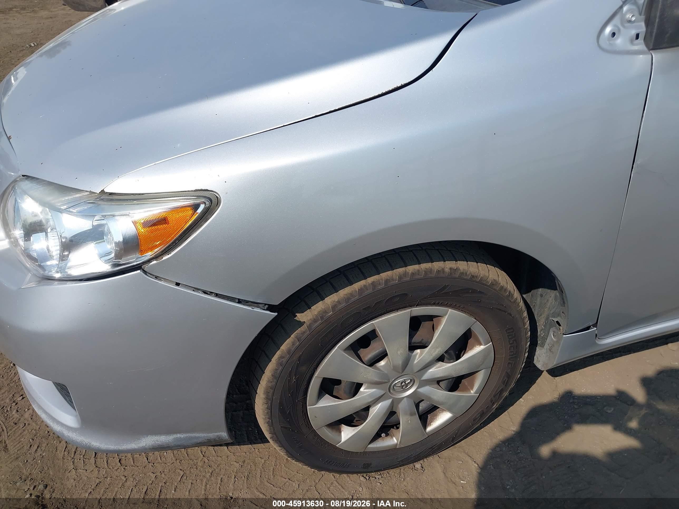 2010 Toyota Corolla Le Silver vin: JTDBU4EE2AJ065162