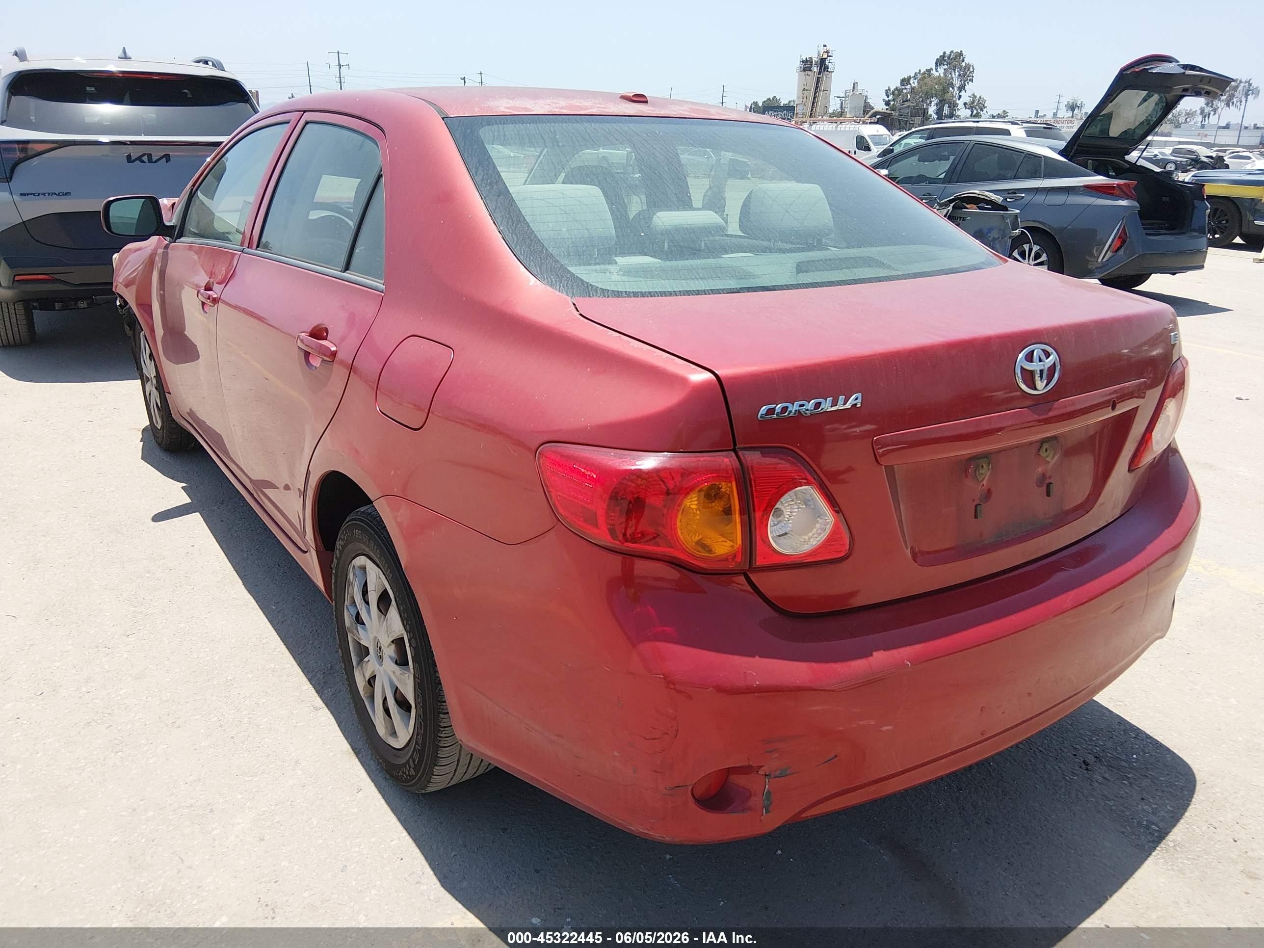 2010 Toyota Corolla Le Красный vin: JTDBU4EE2AJ072371