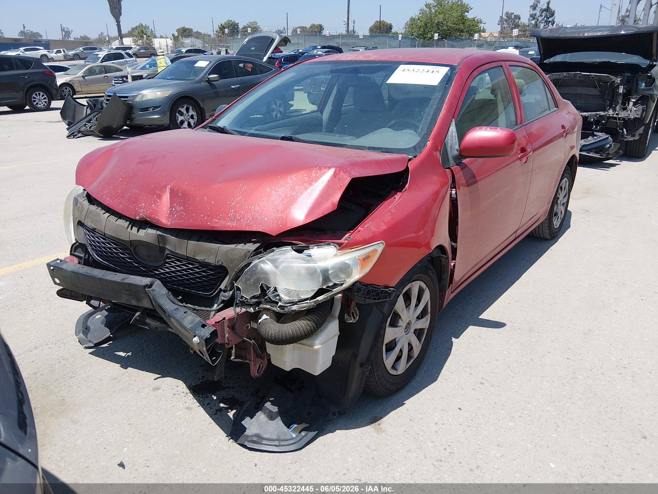 2010 Toyota Corolla Le Красный vin: JTDBU4EE2AJ072371