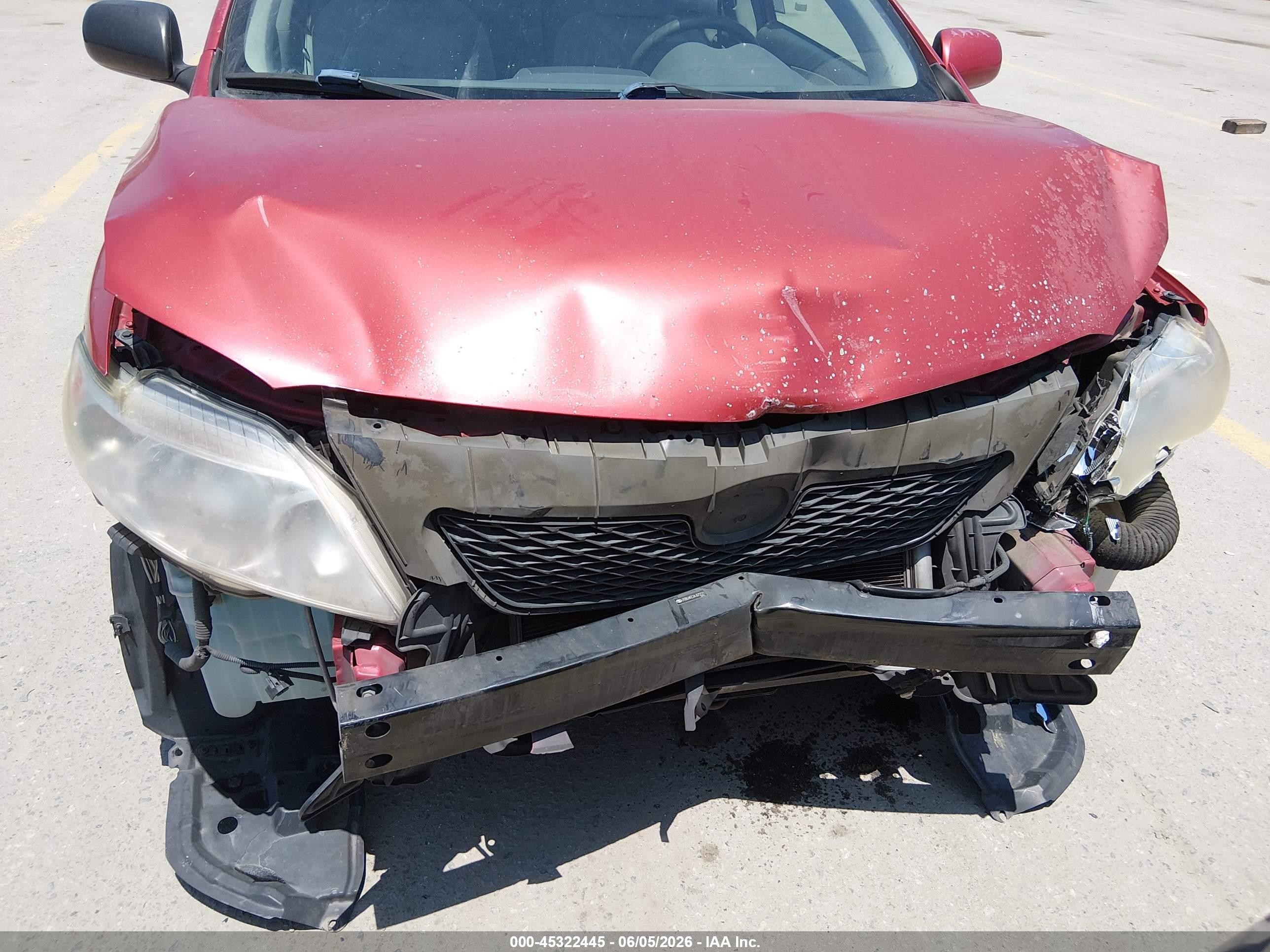 2010 Toyota Corolla Le Красный vin: JTDBU4EE2AJ072371