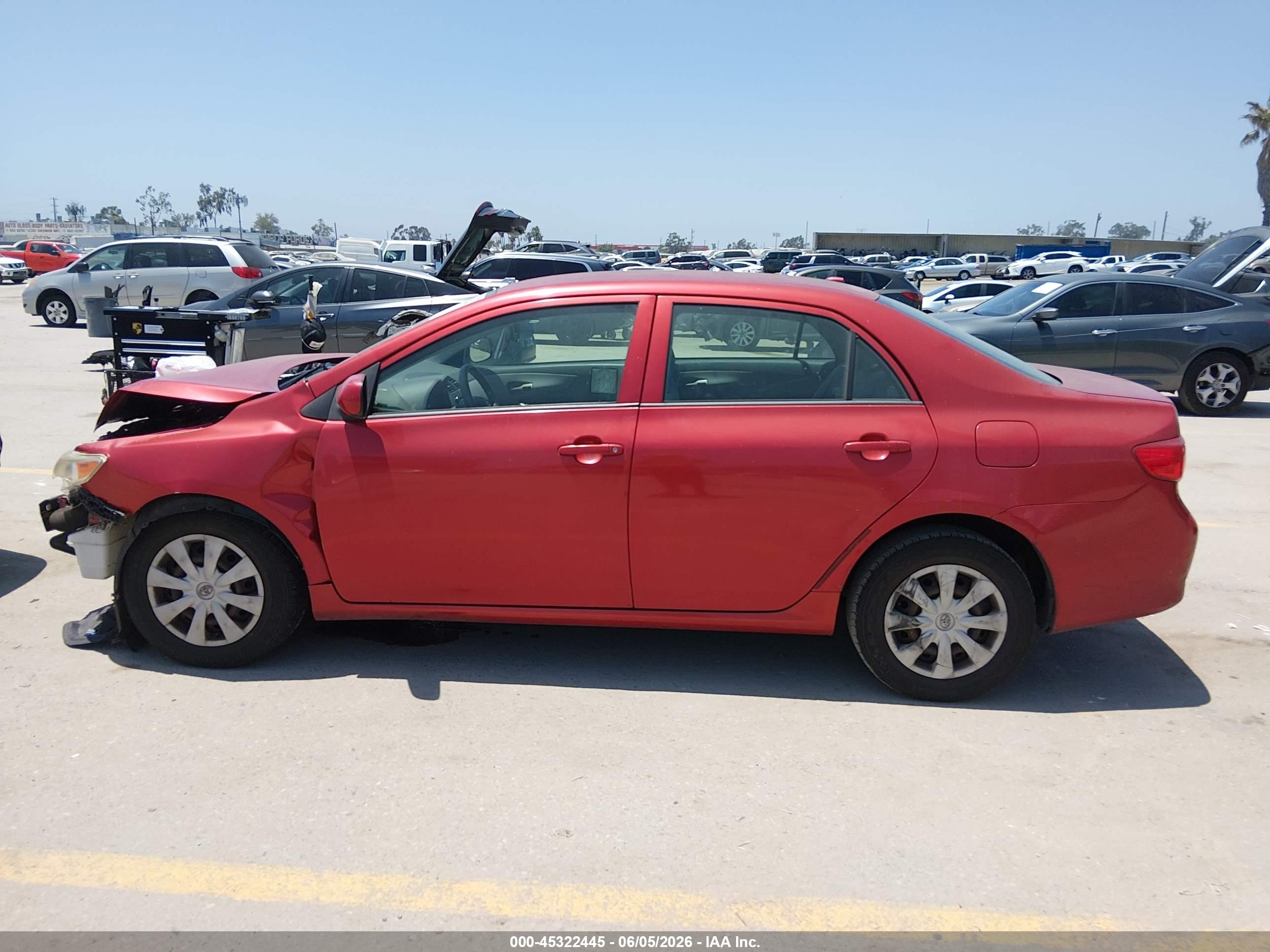 2010 Toyota Corolla Le Красный vin: JTDBU4EE2AJ072371