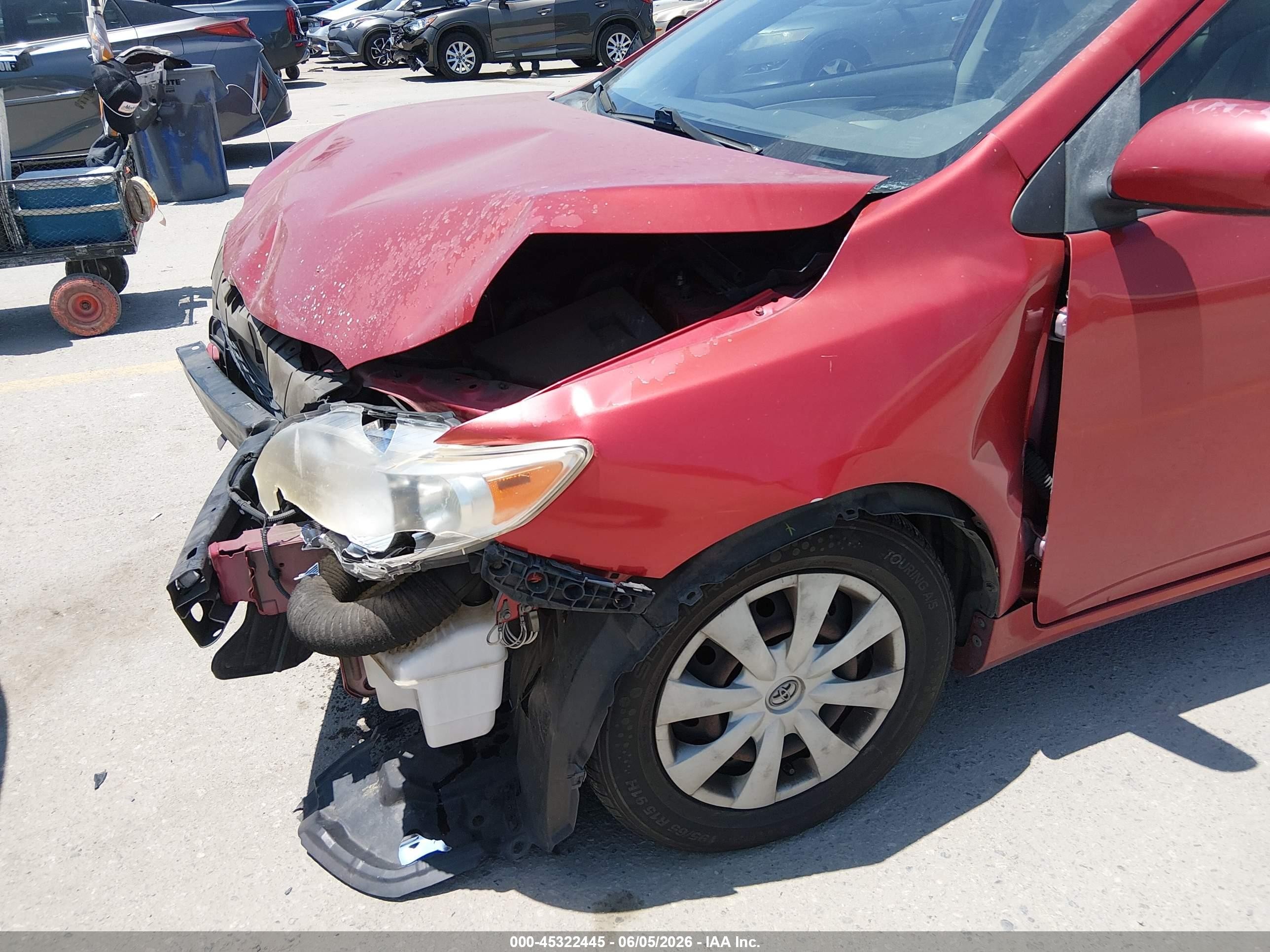 2010 Toyota Corolla Le Красный vin: JTDBU4EE2AJ072371