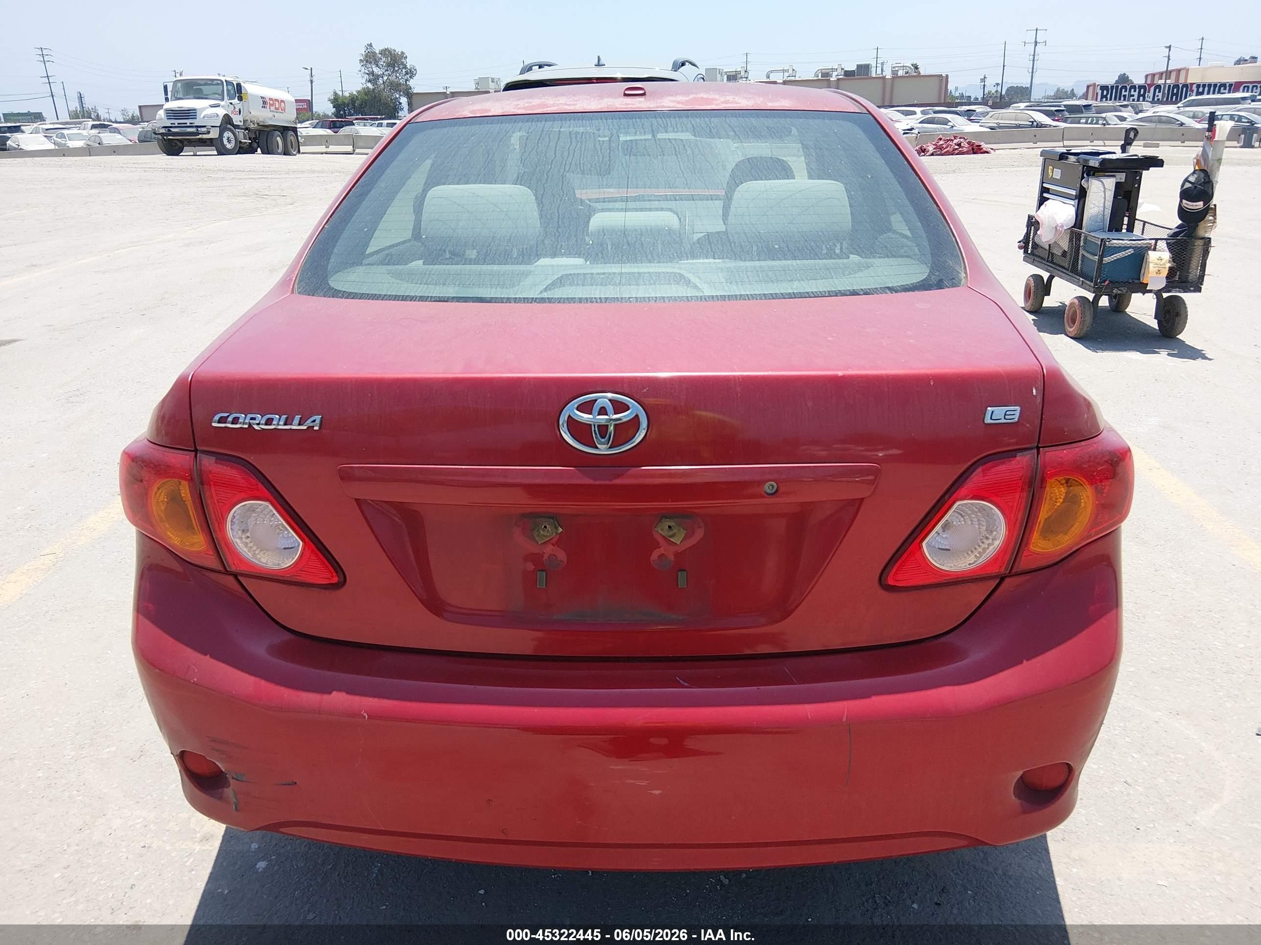 2010 Toyota Corolla Le Красный vin: JTDBU4EE2AJ072371