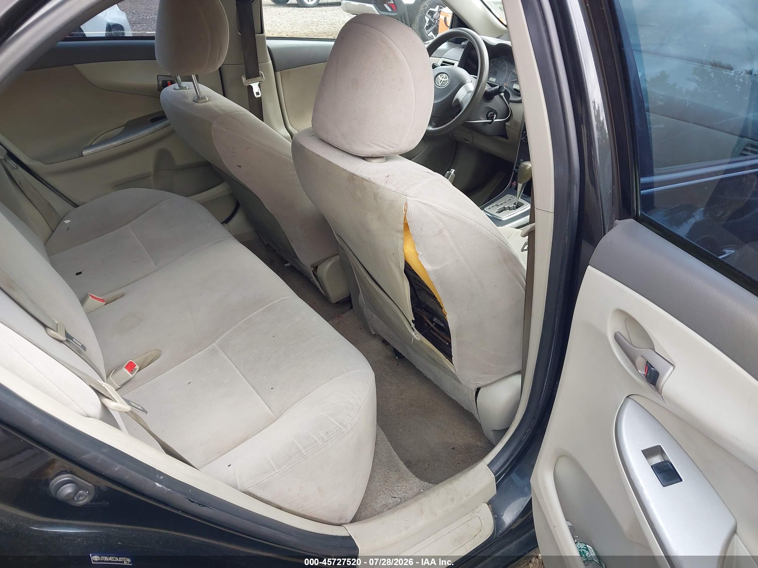 2010 Toyota Corolla Le Черный vin: JTDBU4EE2AJ073746