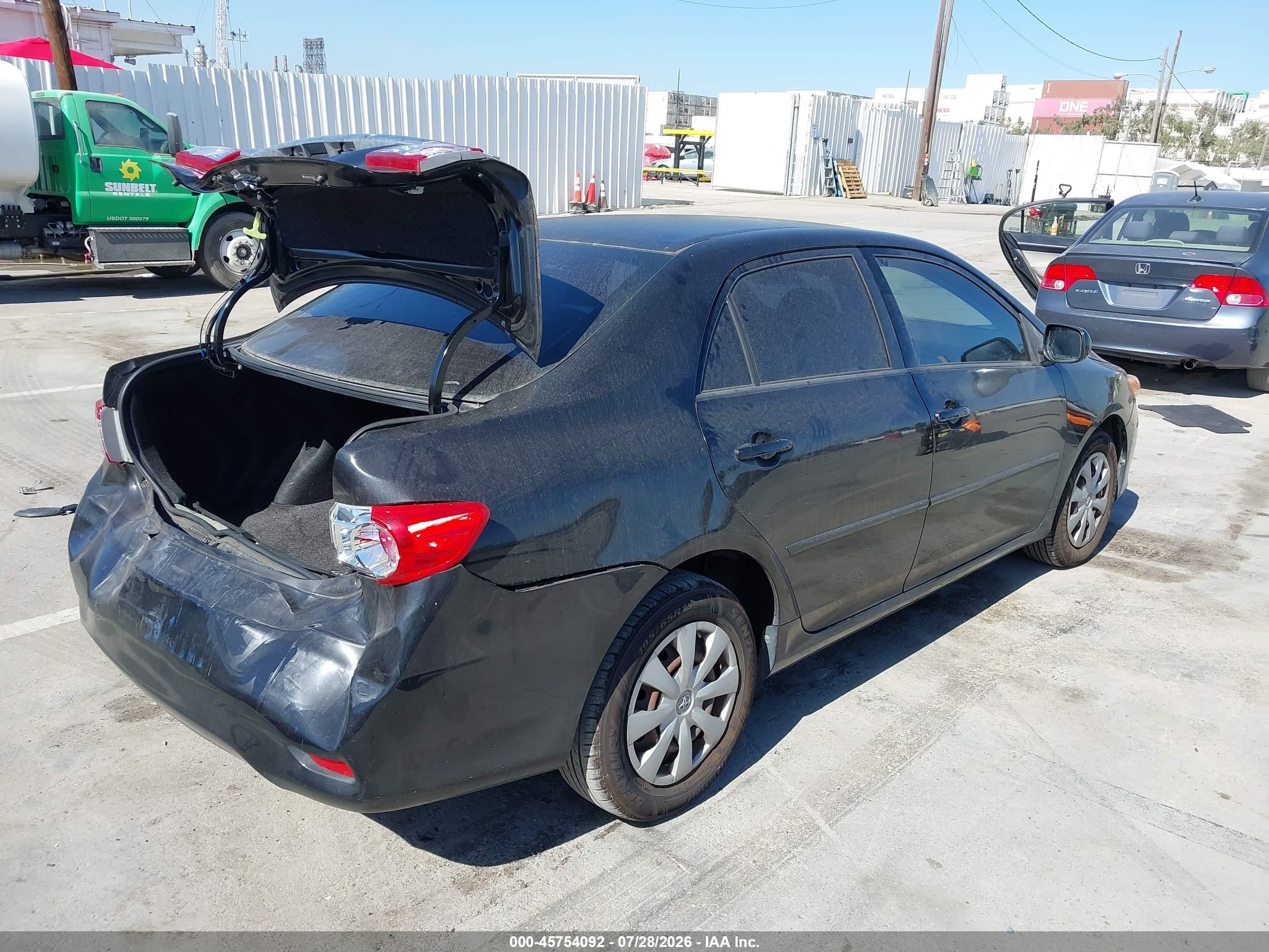 2011 Toyota Corolla Le Черный vin: JTDBU4EE2B9160534