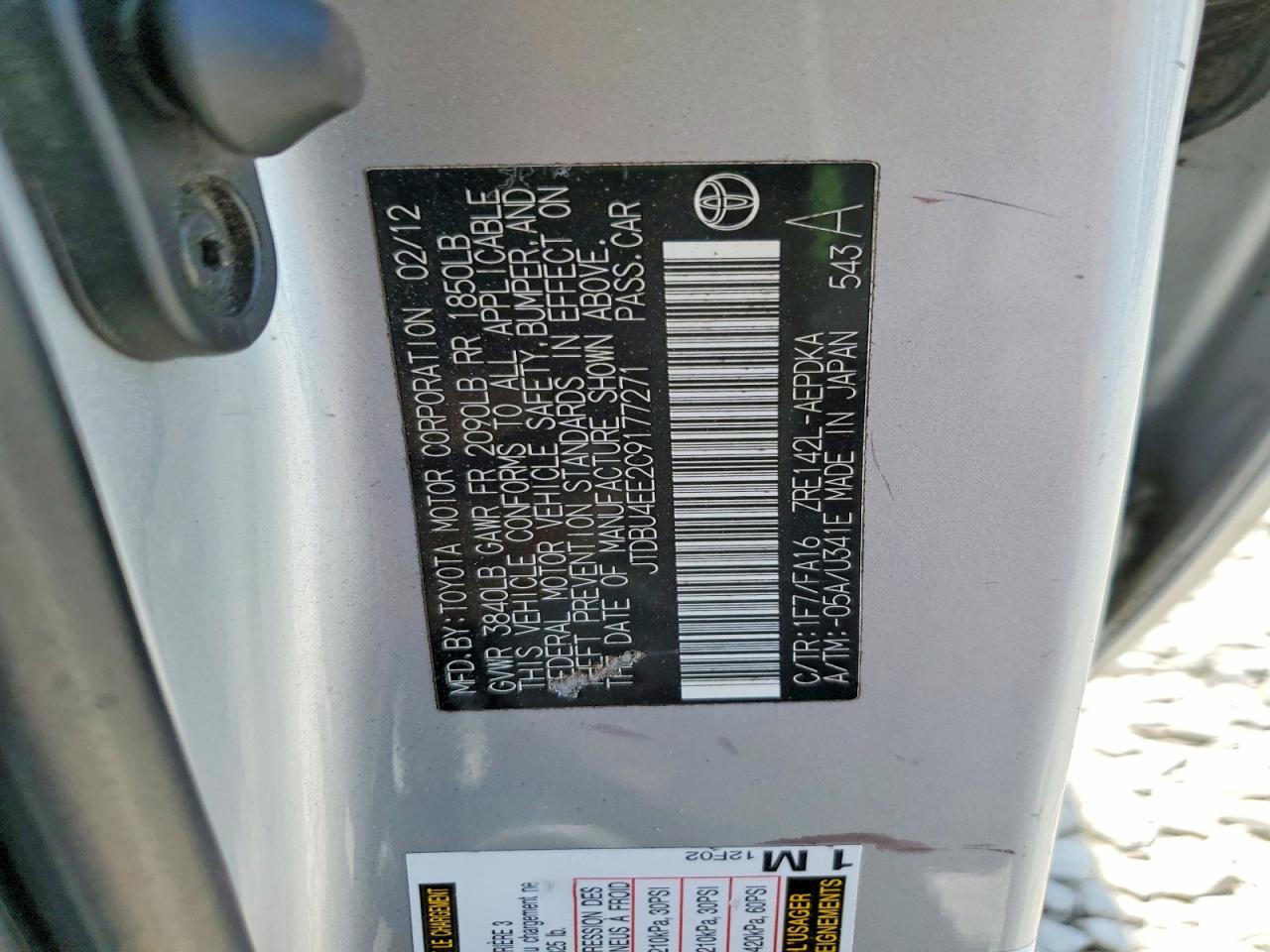 2012 Toyota Corolla L Silver vin: JTDBU4EE2C9177271