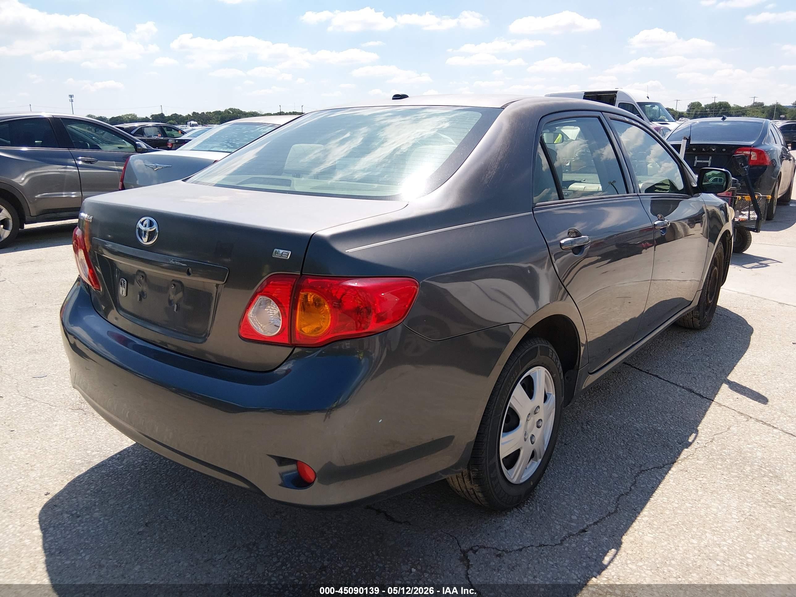 2010 Toyota Corolla Le Gray vin: JTDBU4EE3A9107839
