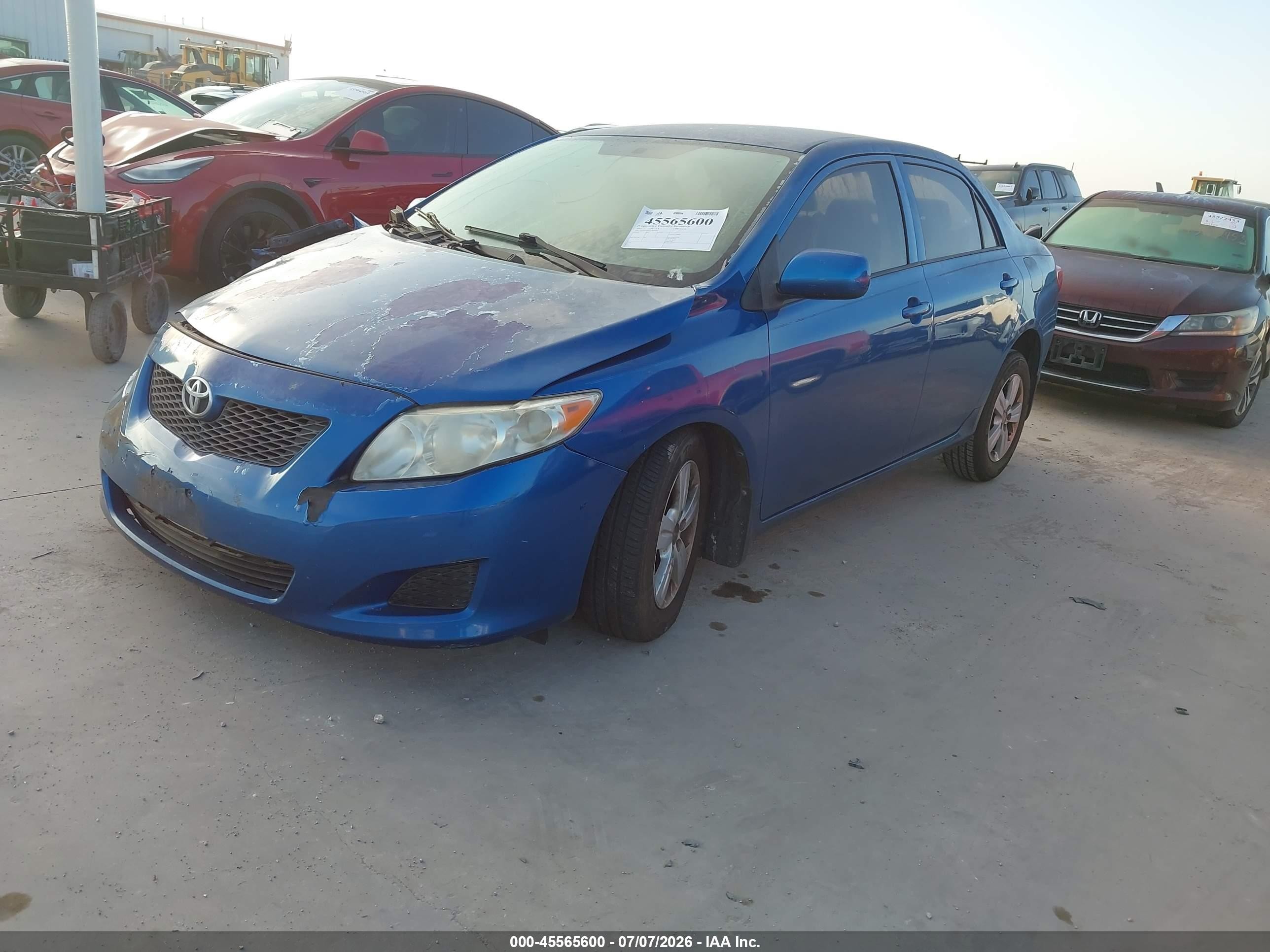 2010 Toyota Corolla Le Blue vin: JTDBU4EE3AJ060584