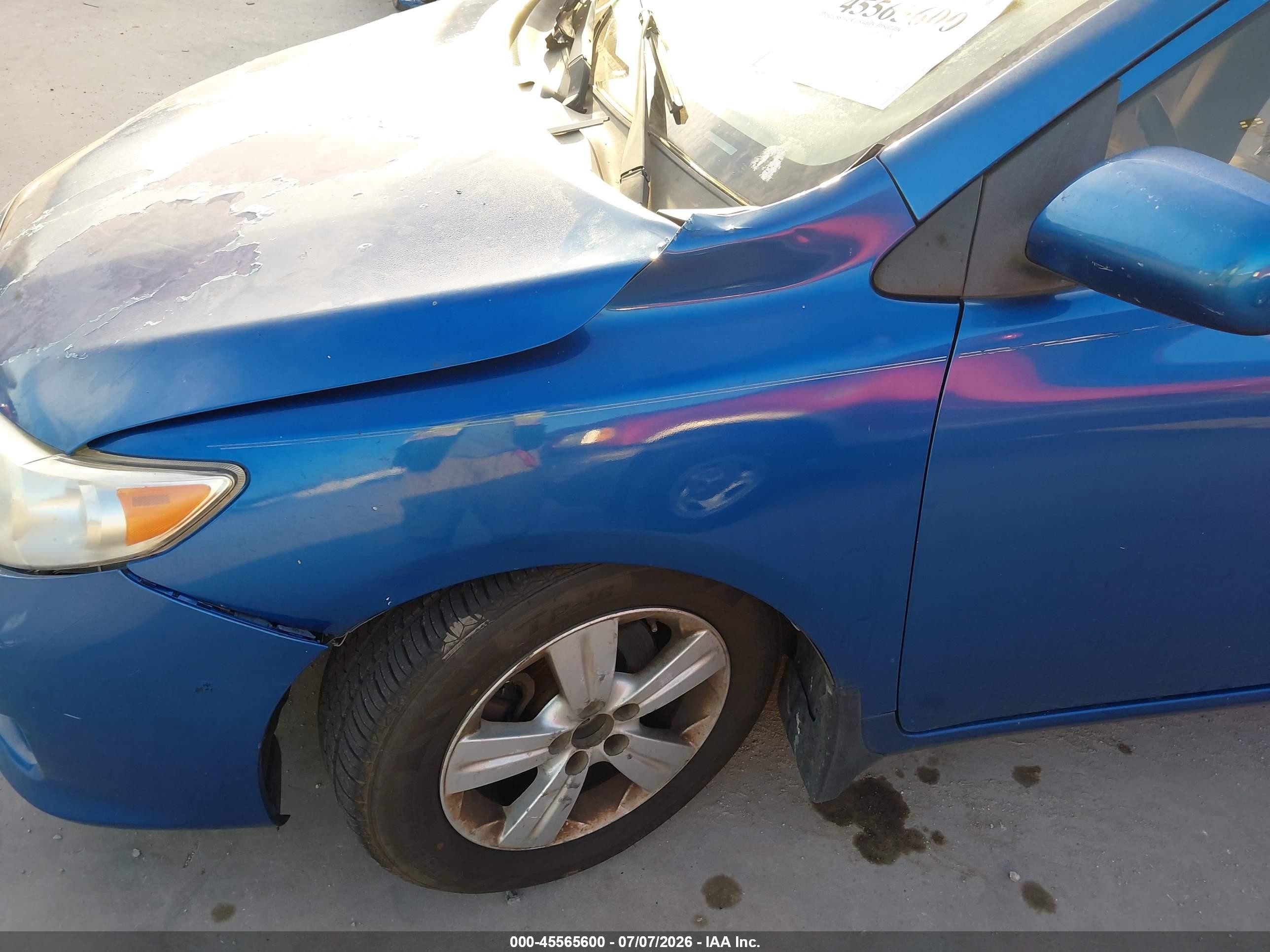 2010 Toyota Corolla Le Blue vin: JTDBU4EE3AJ060584