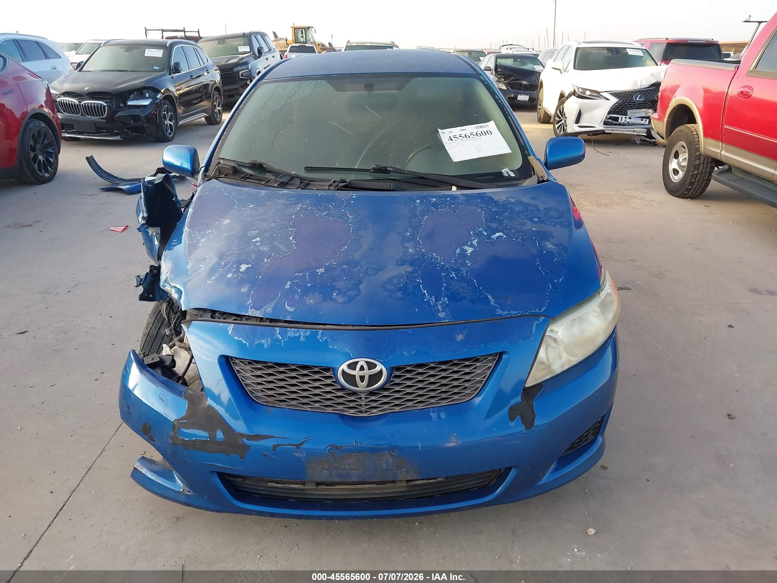 2010 Toyota Corolla Le Blue vin: JTDBU4EE3AJ060584