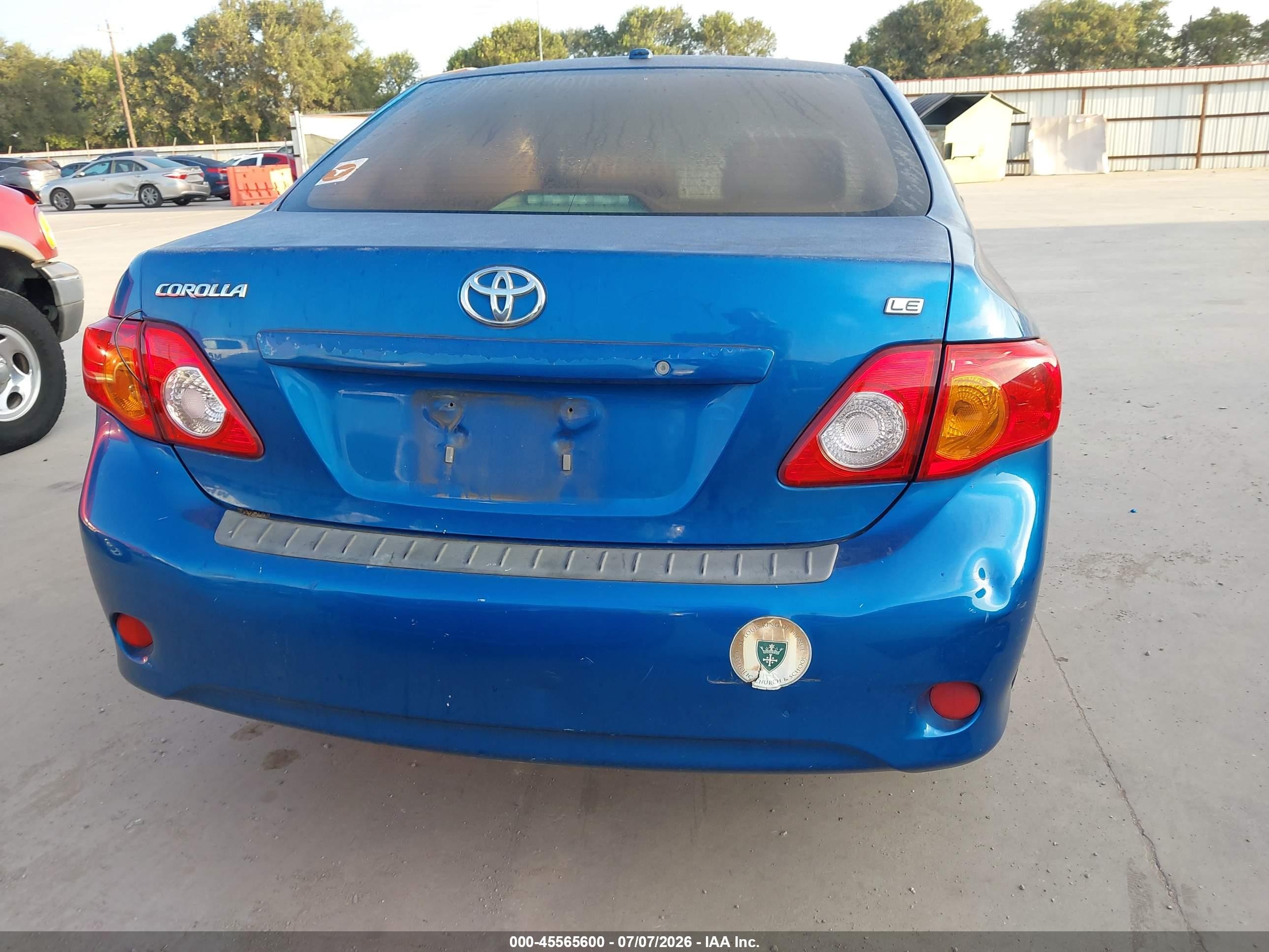 2010 Toyota Corolla Le Blue vin: JTDBU4EE3AJ060584