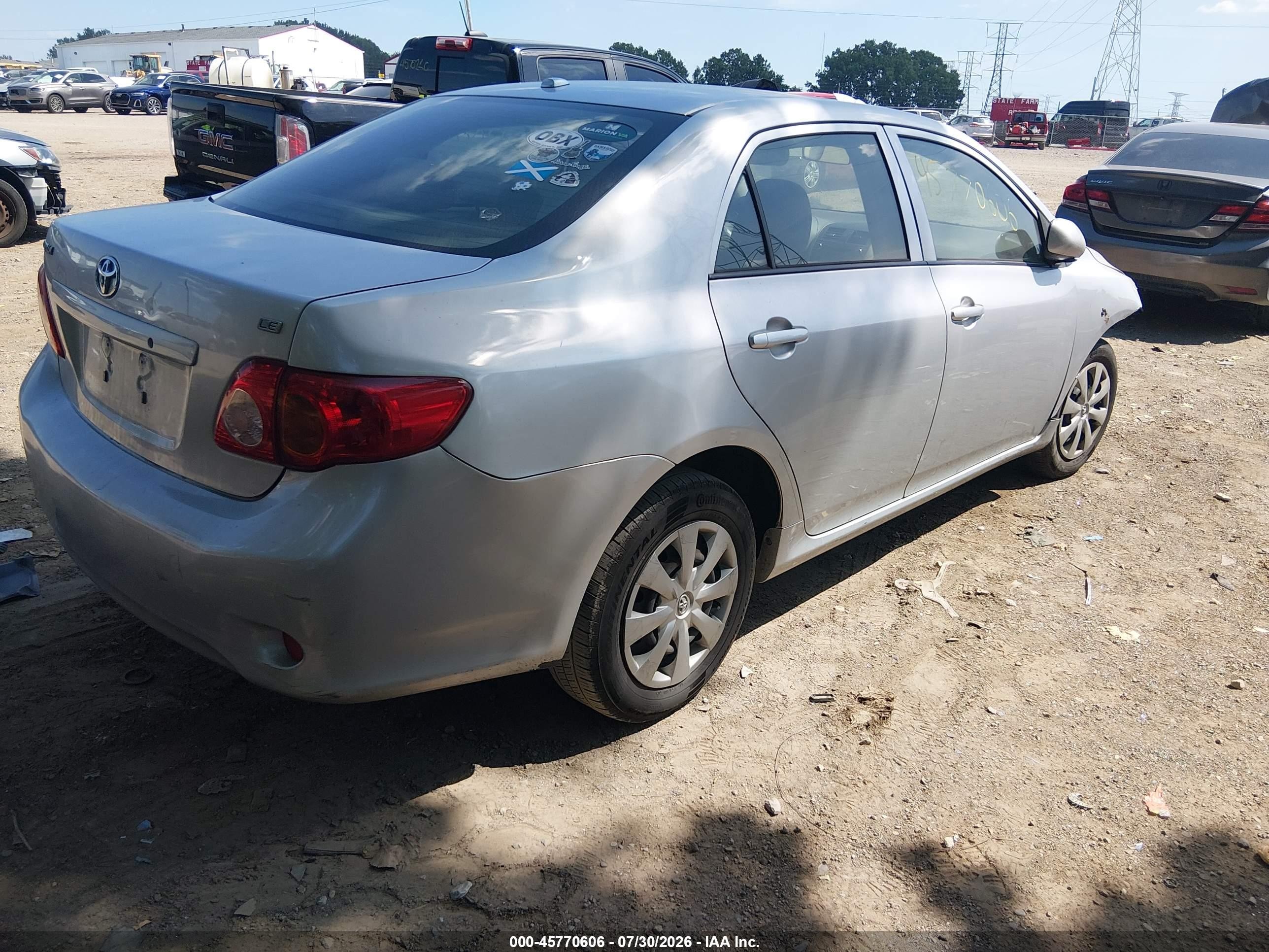 2010 Toyota Corolla Le Серебряный vin: JTDBU4EE3AJ065803