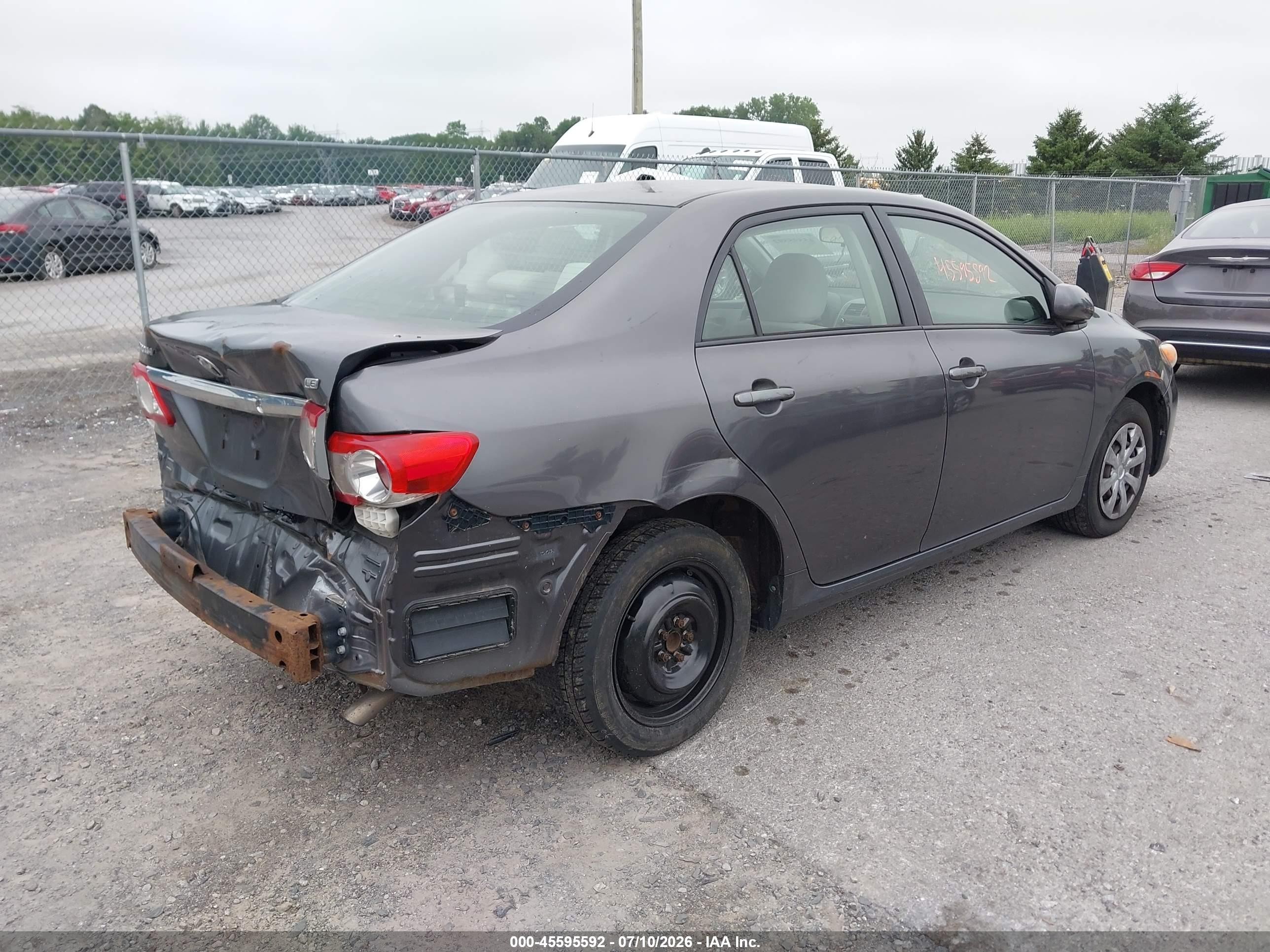 2011 Toyota Corolla Le Gray vin: JTDBU4EE3BJ096017