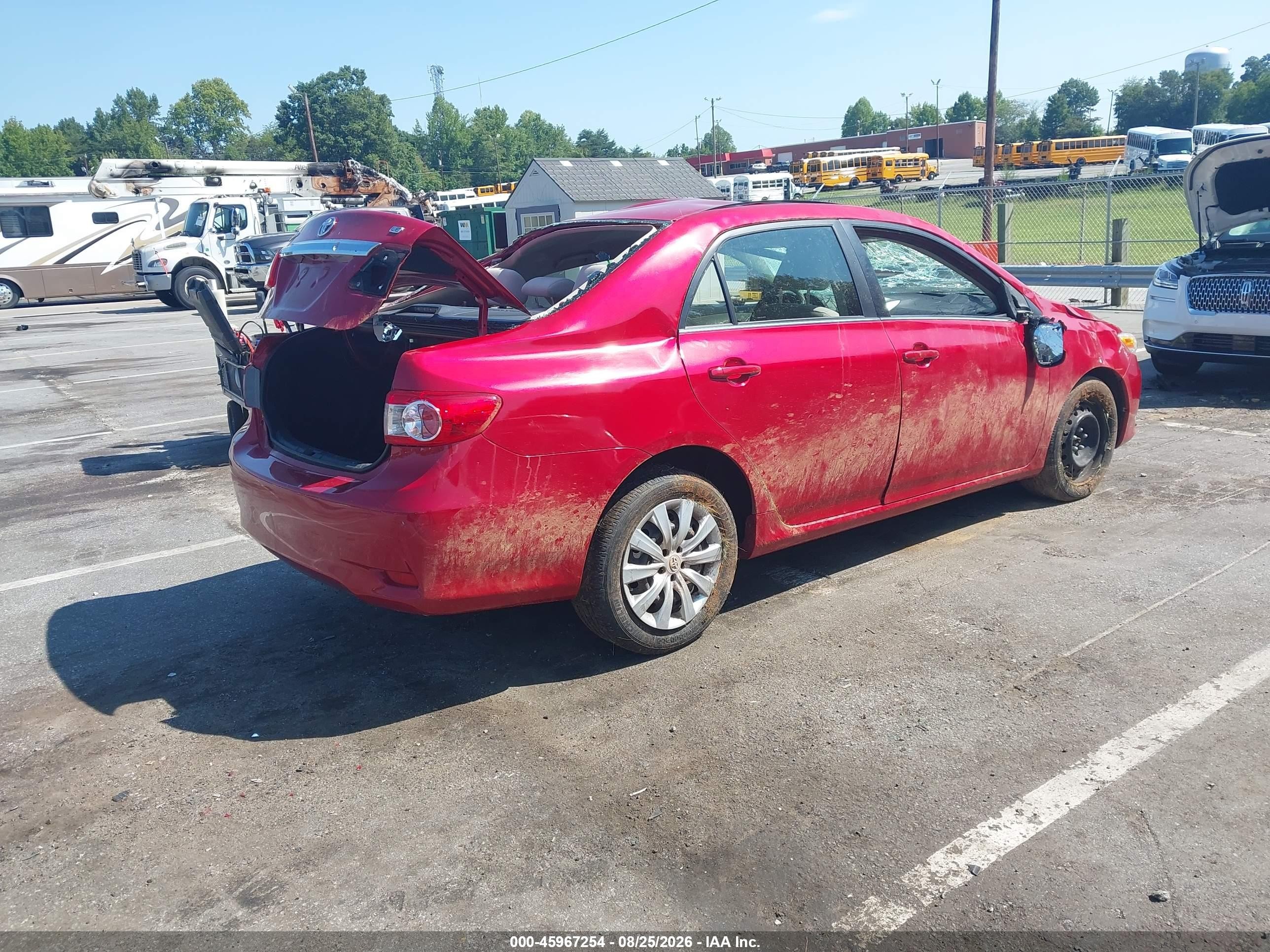 2013 Toyota Corolla Le Burgundy vin: JTDBU4EE3DJ120156
