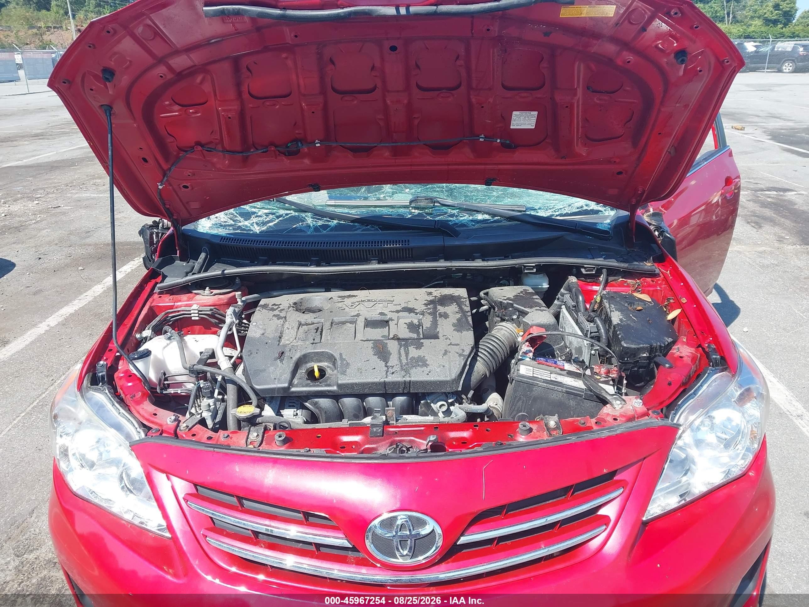 2013 Toyota Corolla Le Burgundy vin: JTDBU4EE3DJ120156