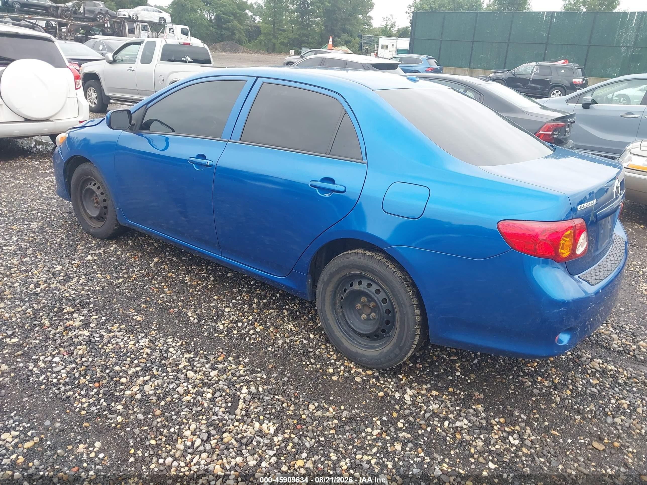 2010 Toyota Corolla Le Blue vin: JTDBU4EE4A9118901