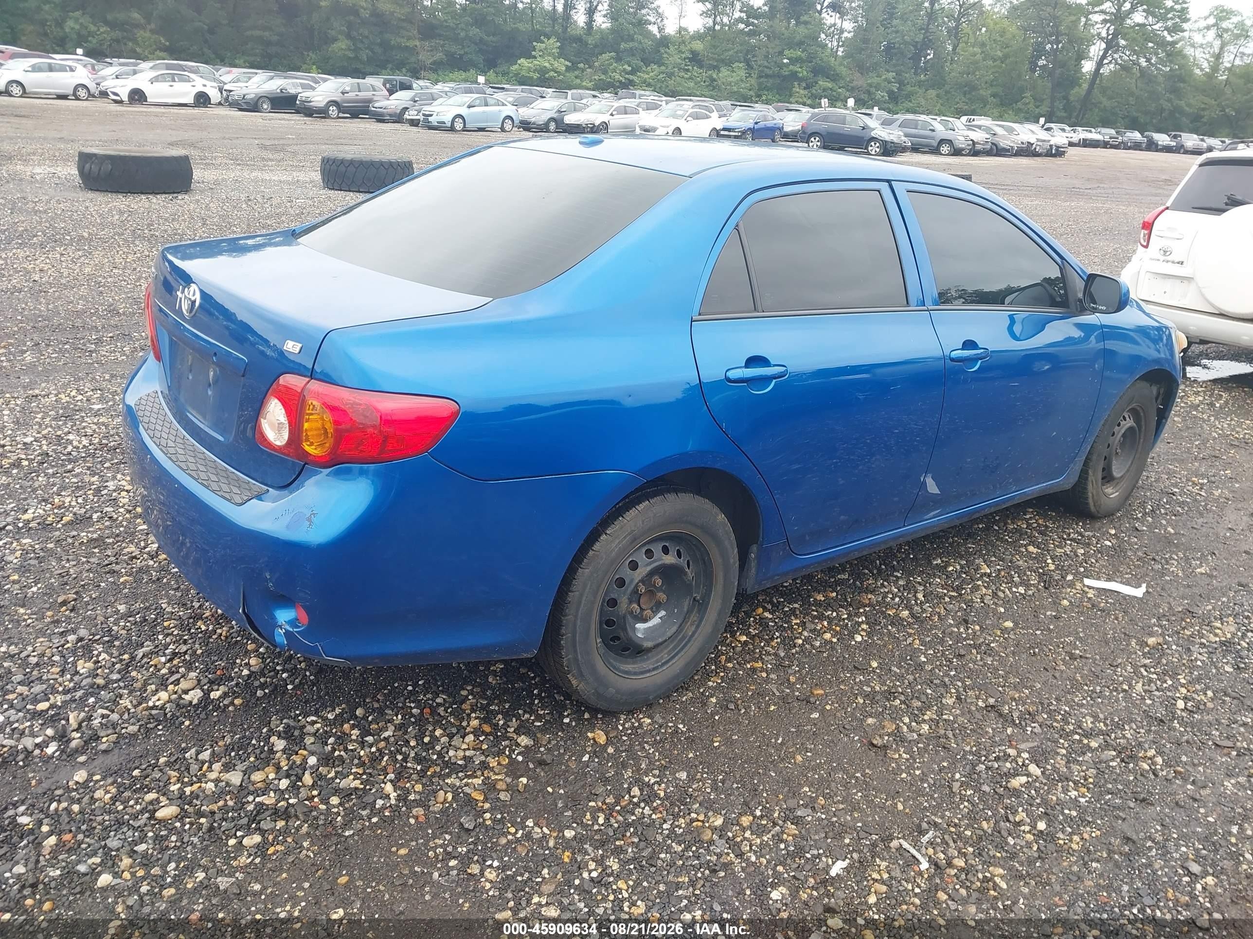 2010 Toyota Corolla Le Blue vin: JTDBU4EE4A9118901
