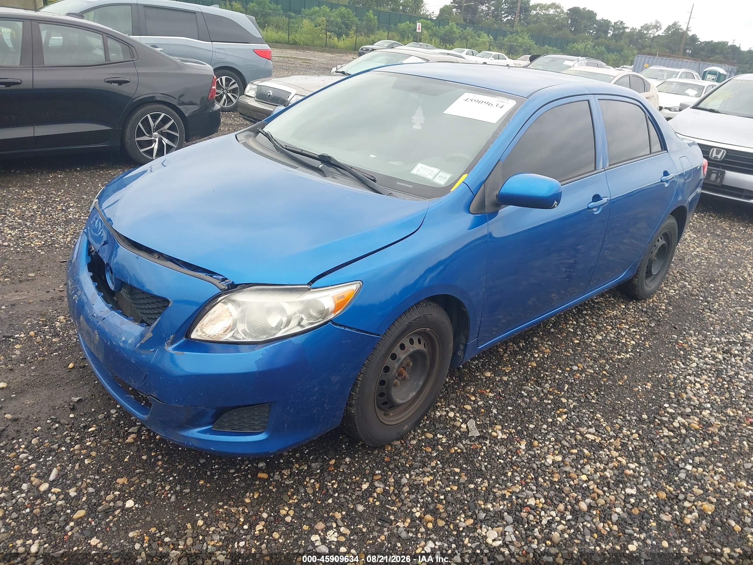 2010 Toyota Corolla Le Blue vin: JTDBU4EE4A9118901