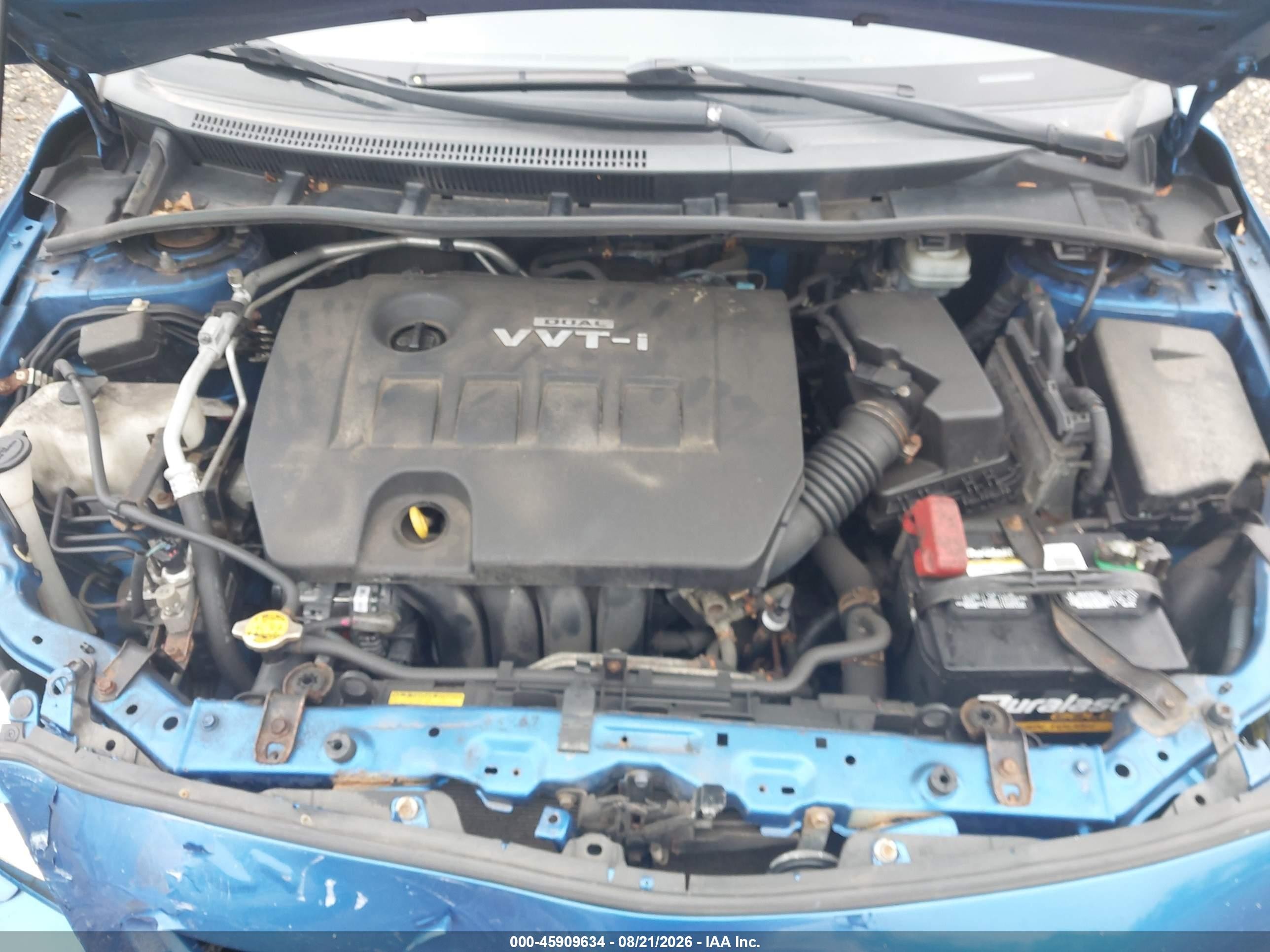 2010 Toyota Corolla Le Blue vin: JTDBU4EE4A9118901