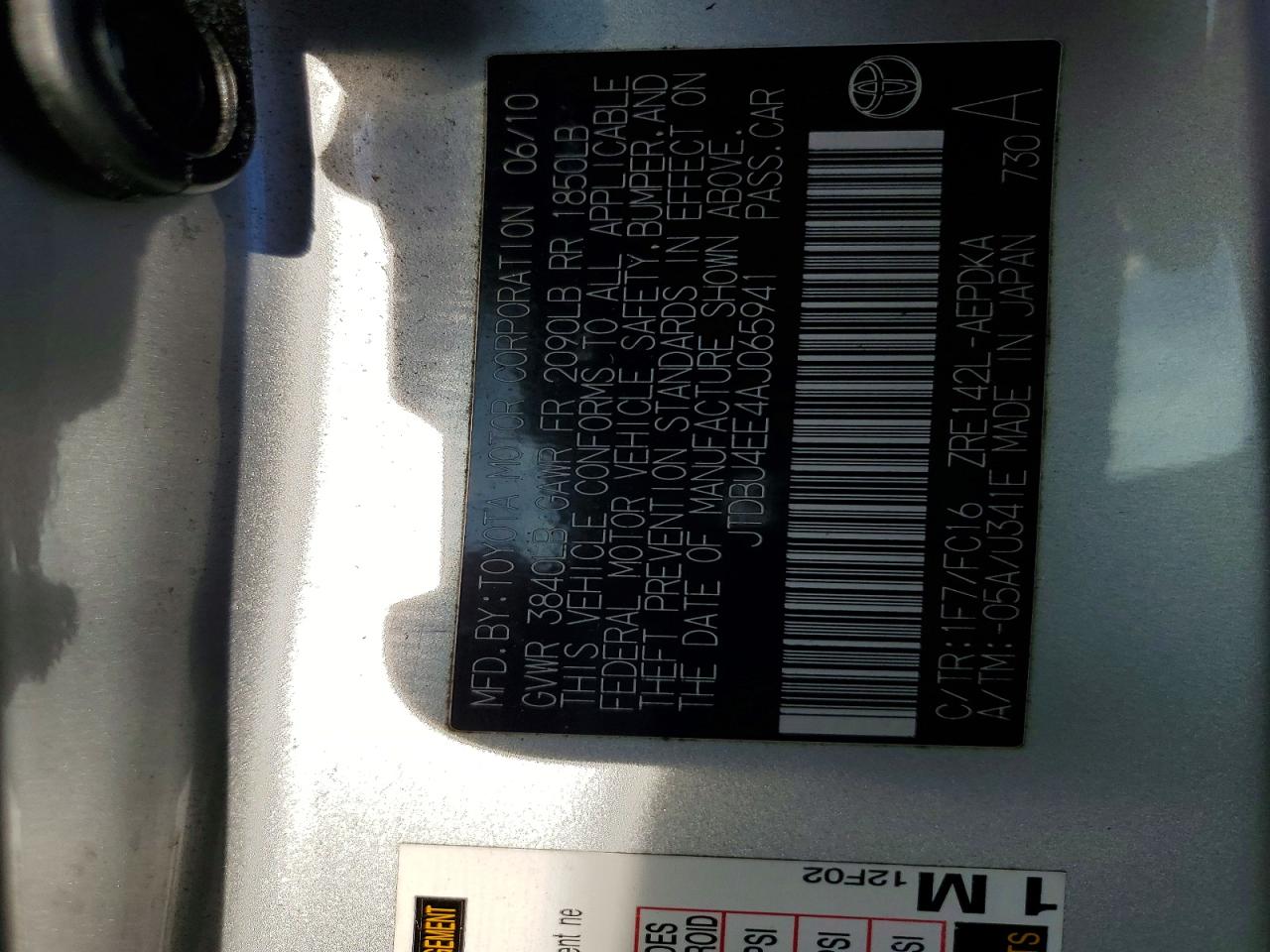 2010 Toyota Corolla Le Серебряный vin: JTDBU4EE4AJ065941