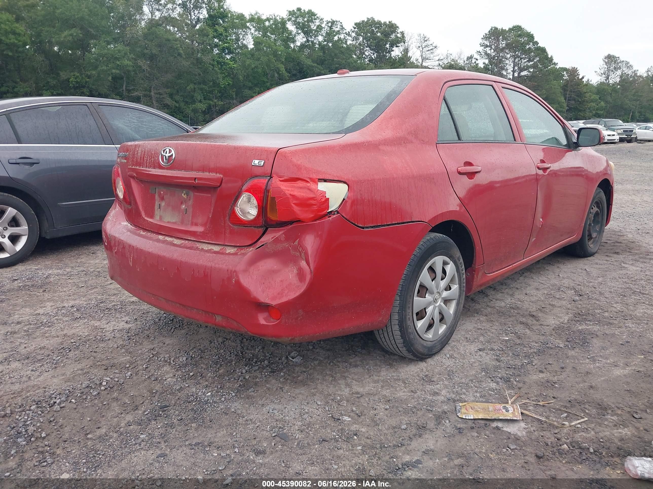 2010 Toyota Corolla Le Maroon vin: JTDBU4EE4AJ078186