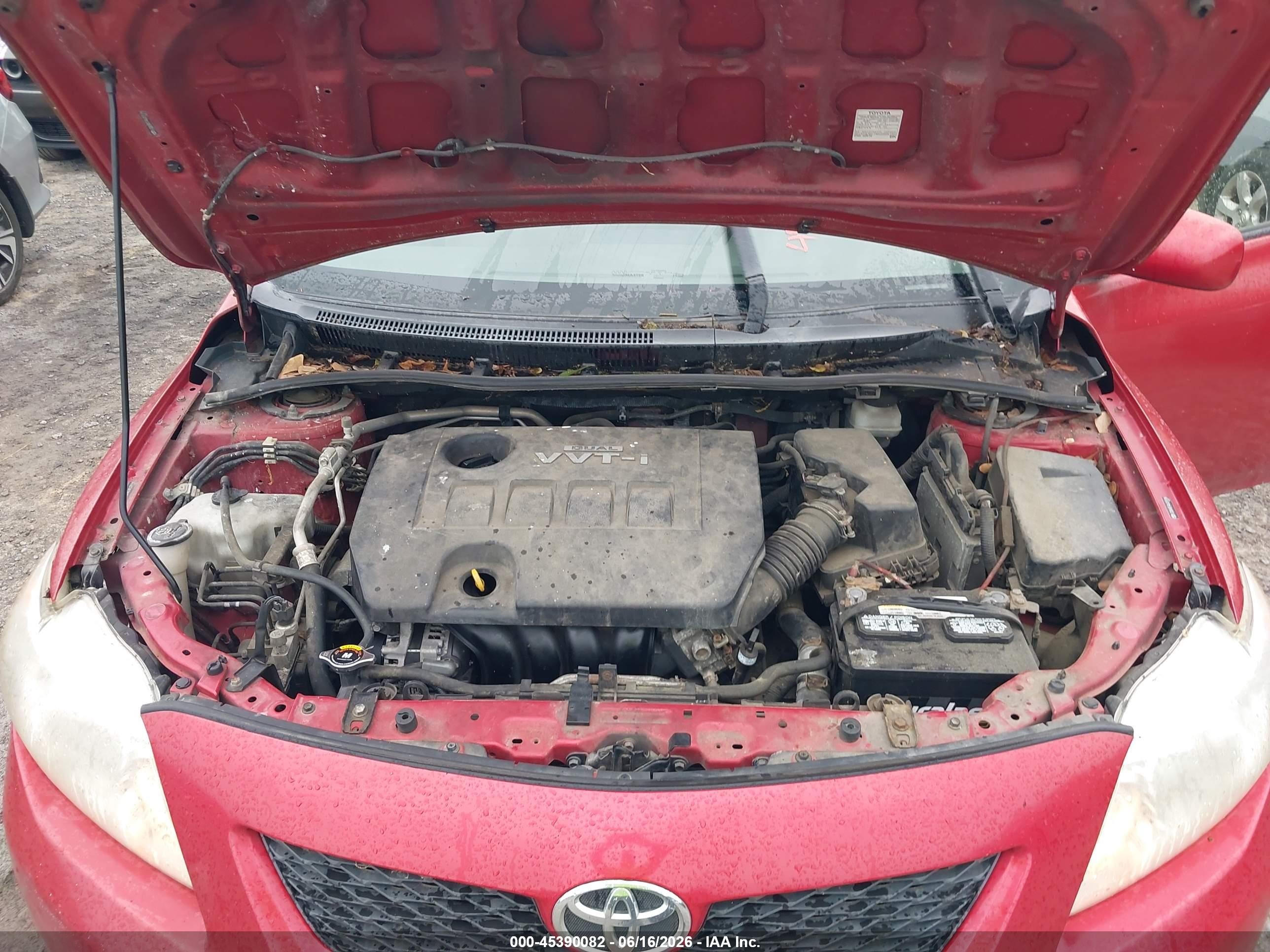 2010 Toyota Corolla Le Maroon vin: JTDBU4EE4AJ078186