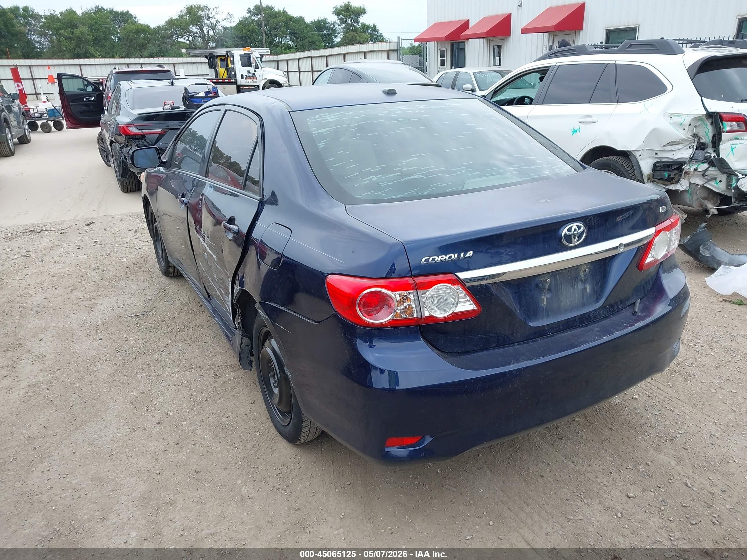 2011 Toyota Corolla Le Синий vin: JTDBU4EE4B9163032