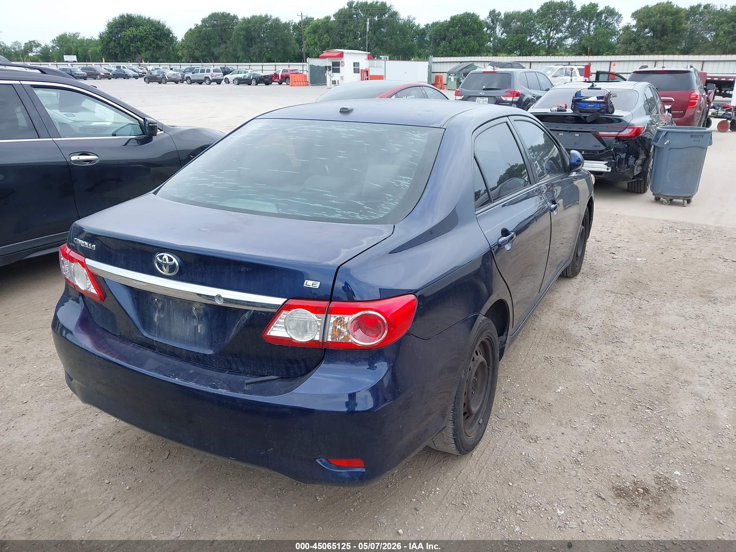 2011 Toyota Corolla Le Синий vin: JTDBU4EE4B9163032