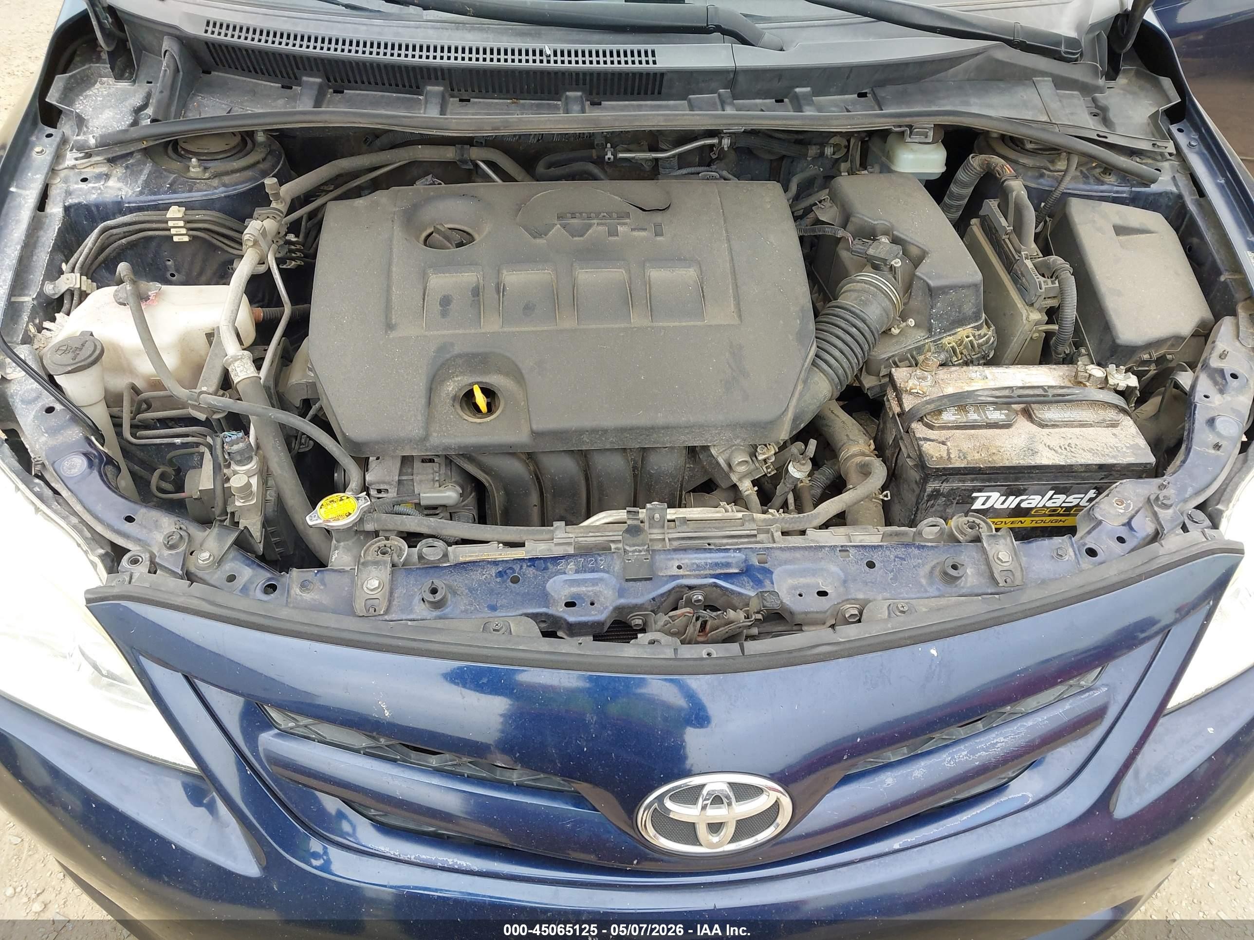 2011 Toyota Corolla Le Синий vin: JTDBU4EE4B9163032