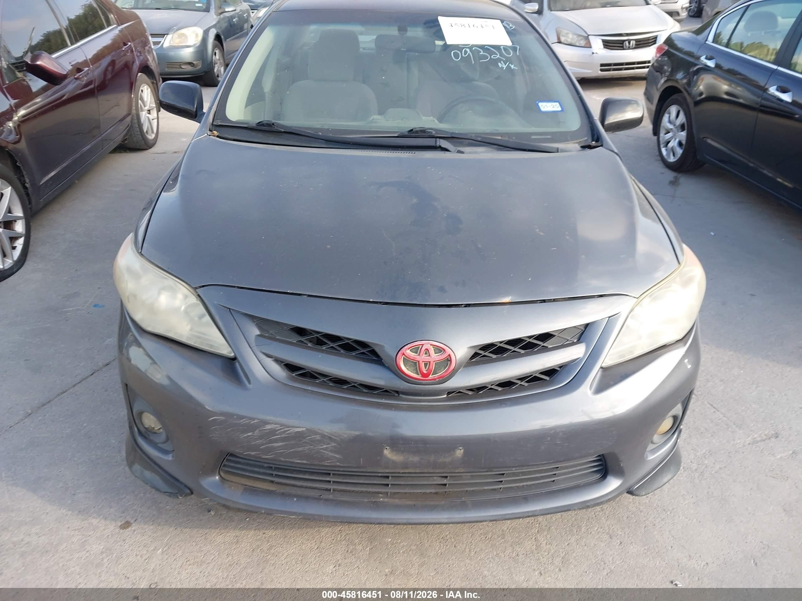 2011 Toyota Corolla Le Gray vin: JTDBU4EE4BJ093207