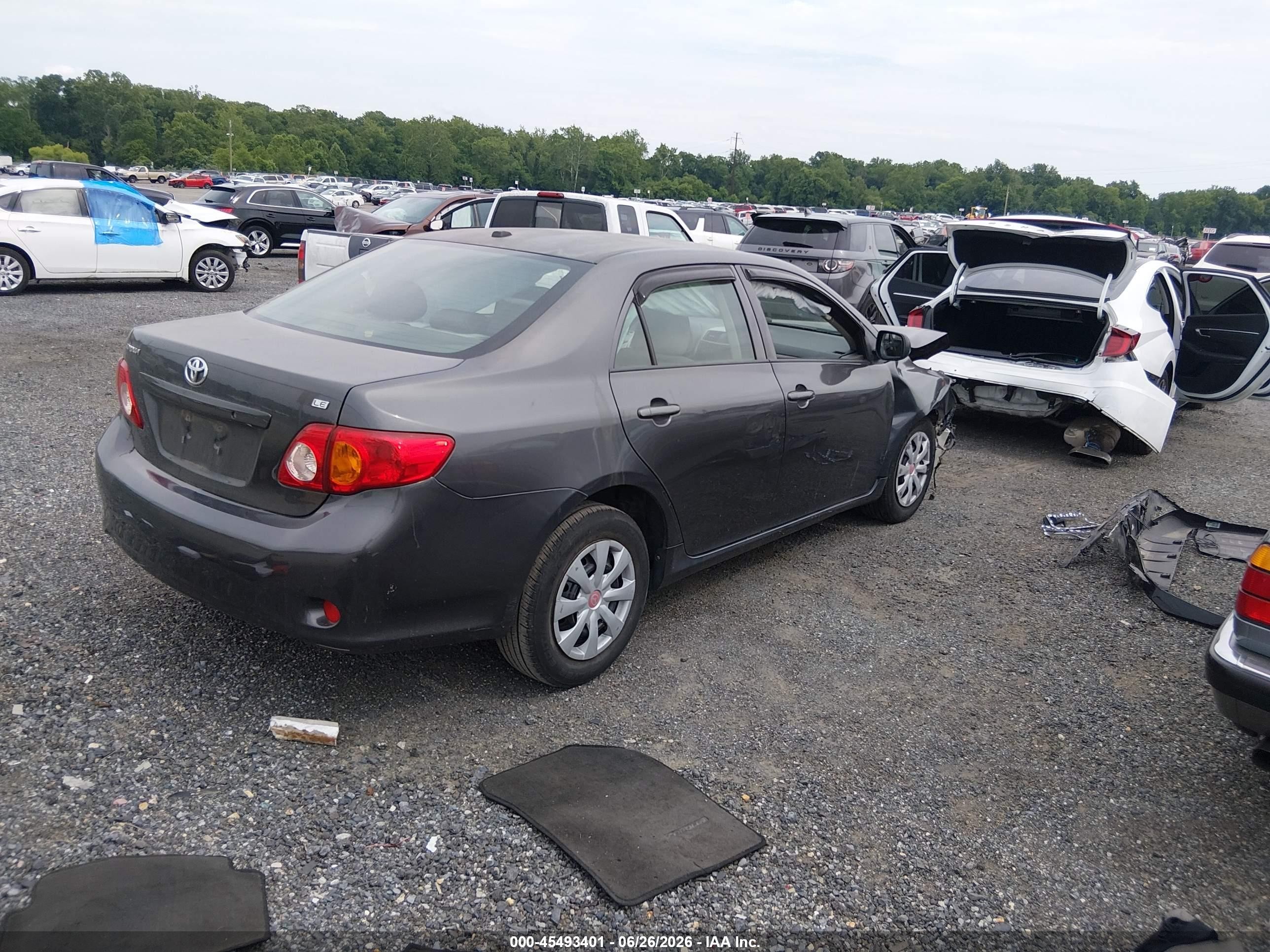 2010 Toyota Corolla Le Gray vin: JTDBU4EE5A9095676