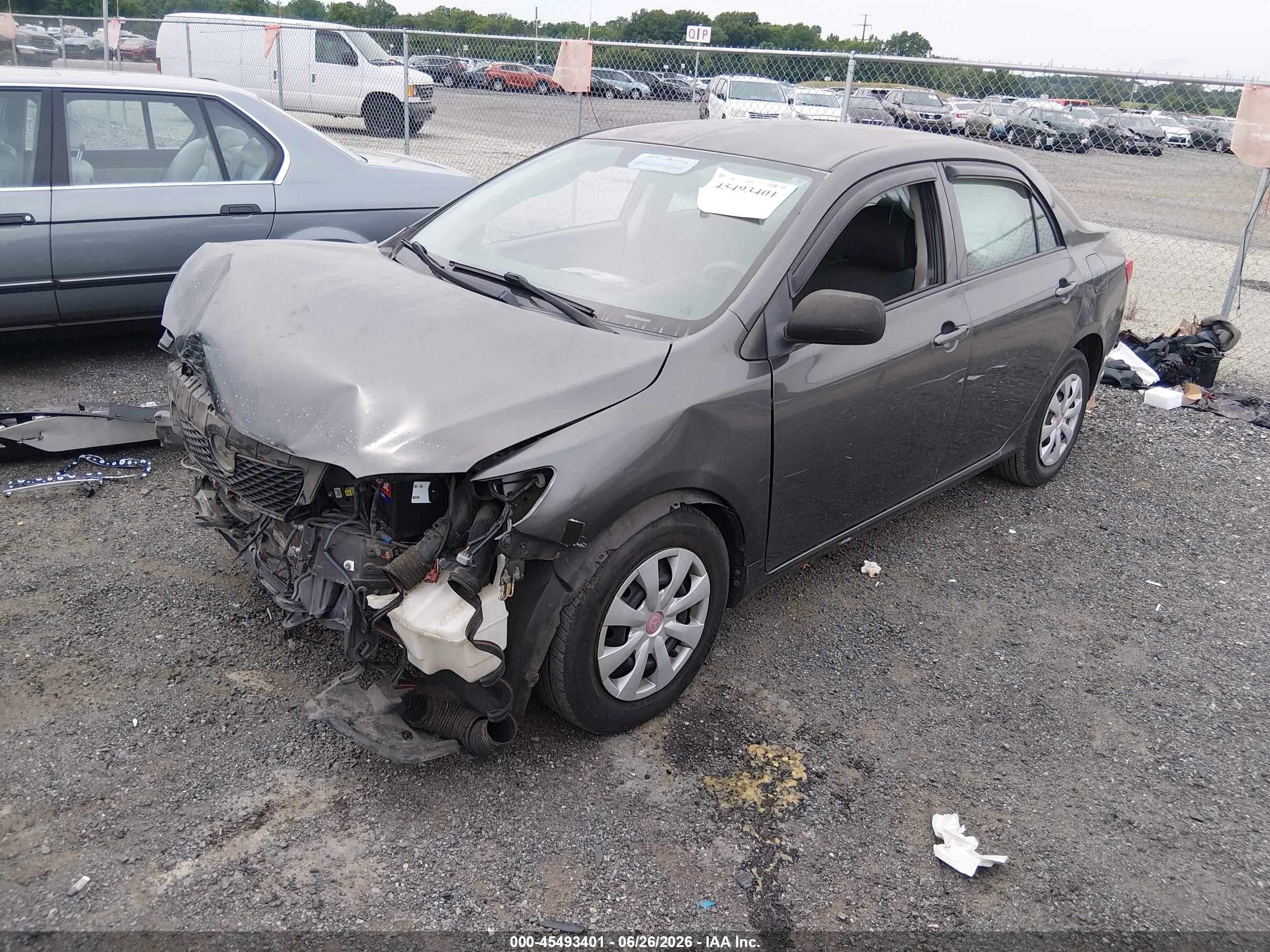 2010 Toyota Corolla Le Gray vin: JTDBU4EE5A9095676
