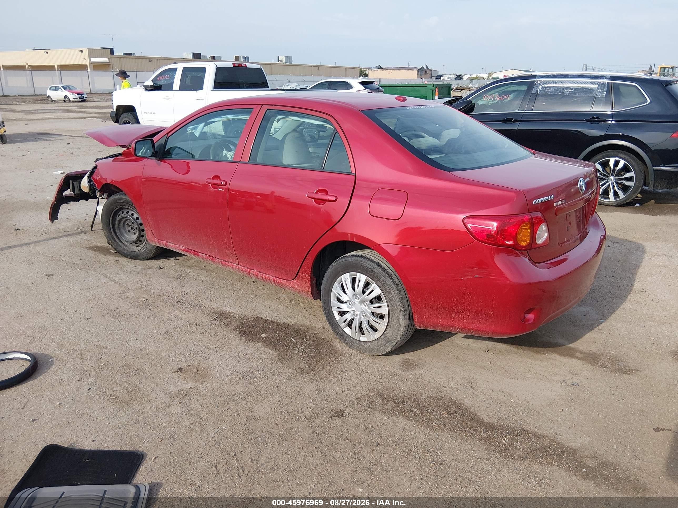 2010 Toyota Corolla Le Красный vin: JTDBU4EE5A9095970