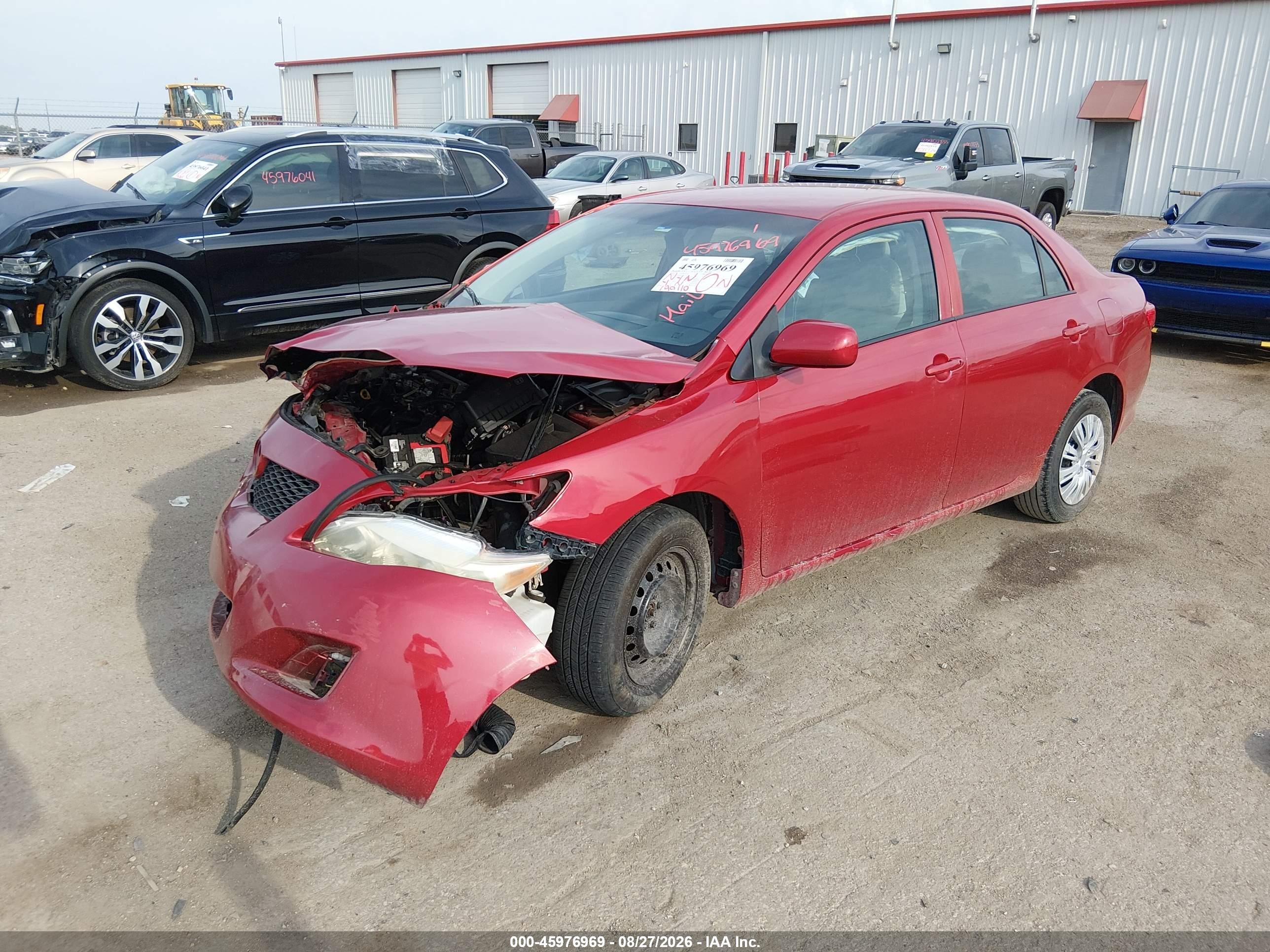 2010 Toyota Corolla Le Красный vin: JTDBU4EE5A9095970