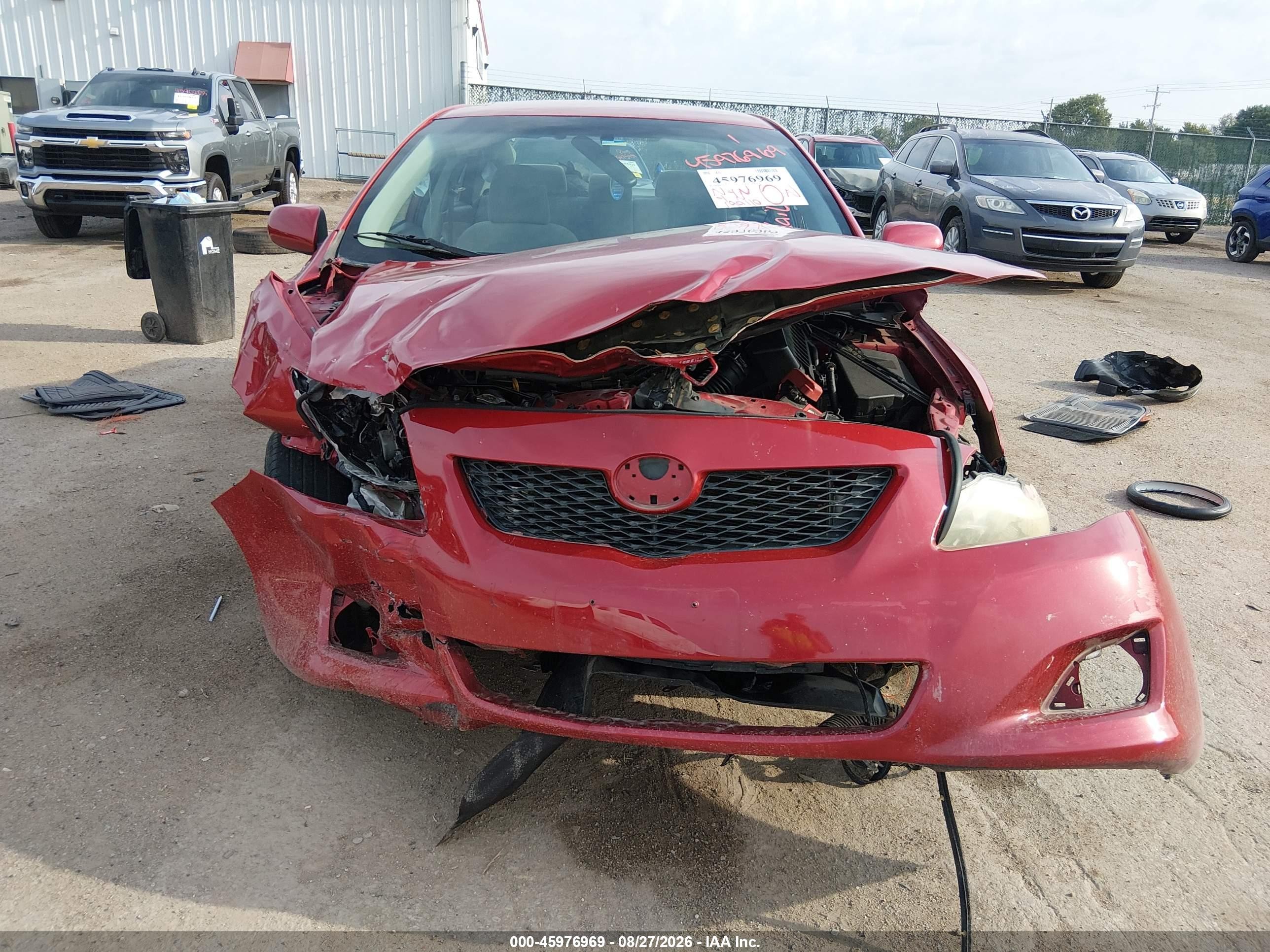 2010 Toyota Corolla Le Красный vin: JTDBU4EE5A9095970