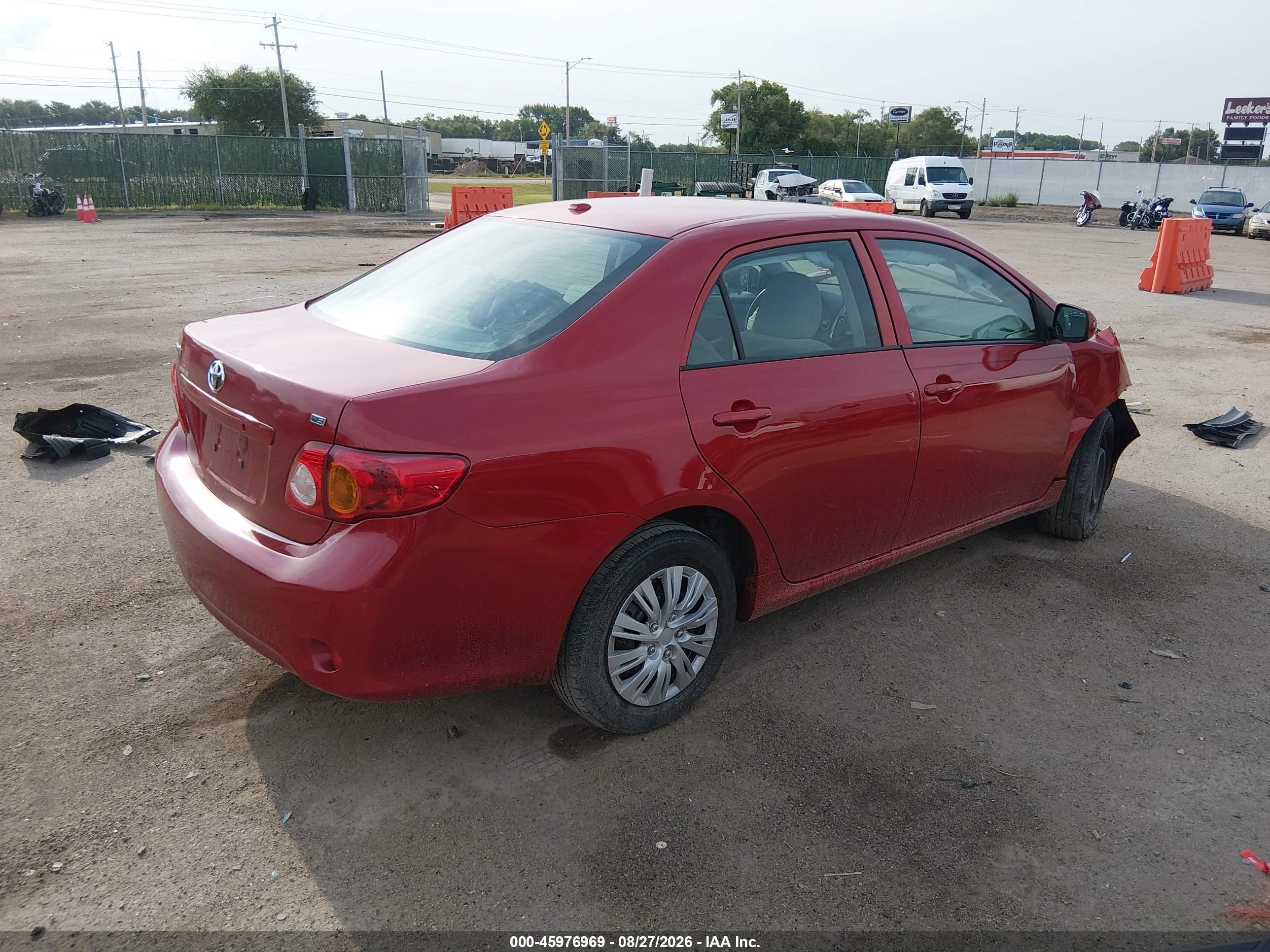 2010 Toyota Corolla Le Красный vin: JTDBU4EE5A9095970