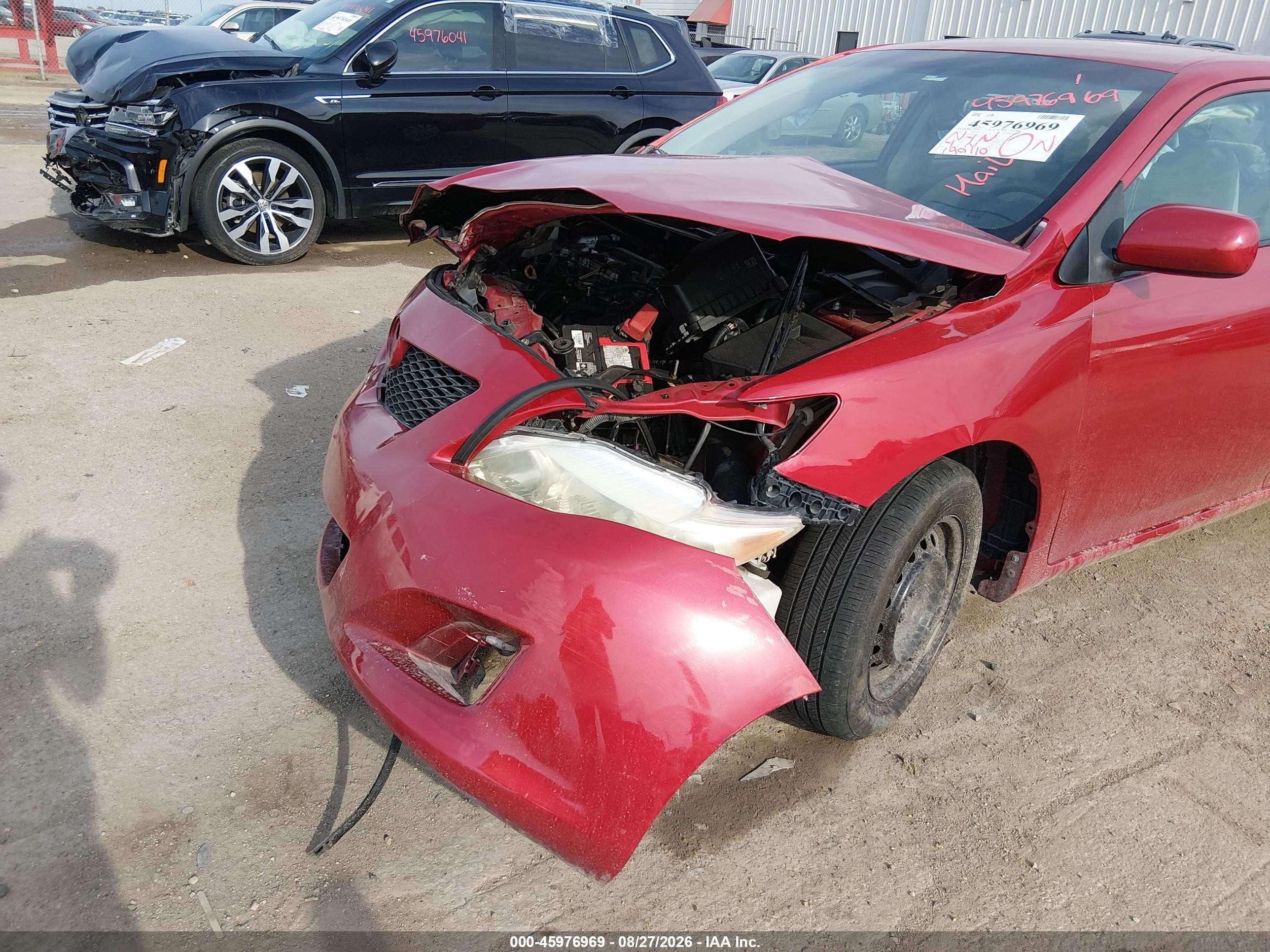 2010 Toyota Corolla Le Красный vin: JTDBU4EE5A9095970