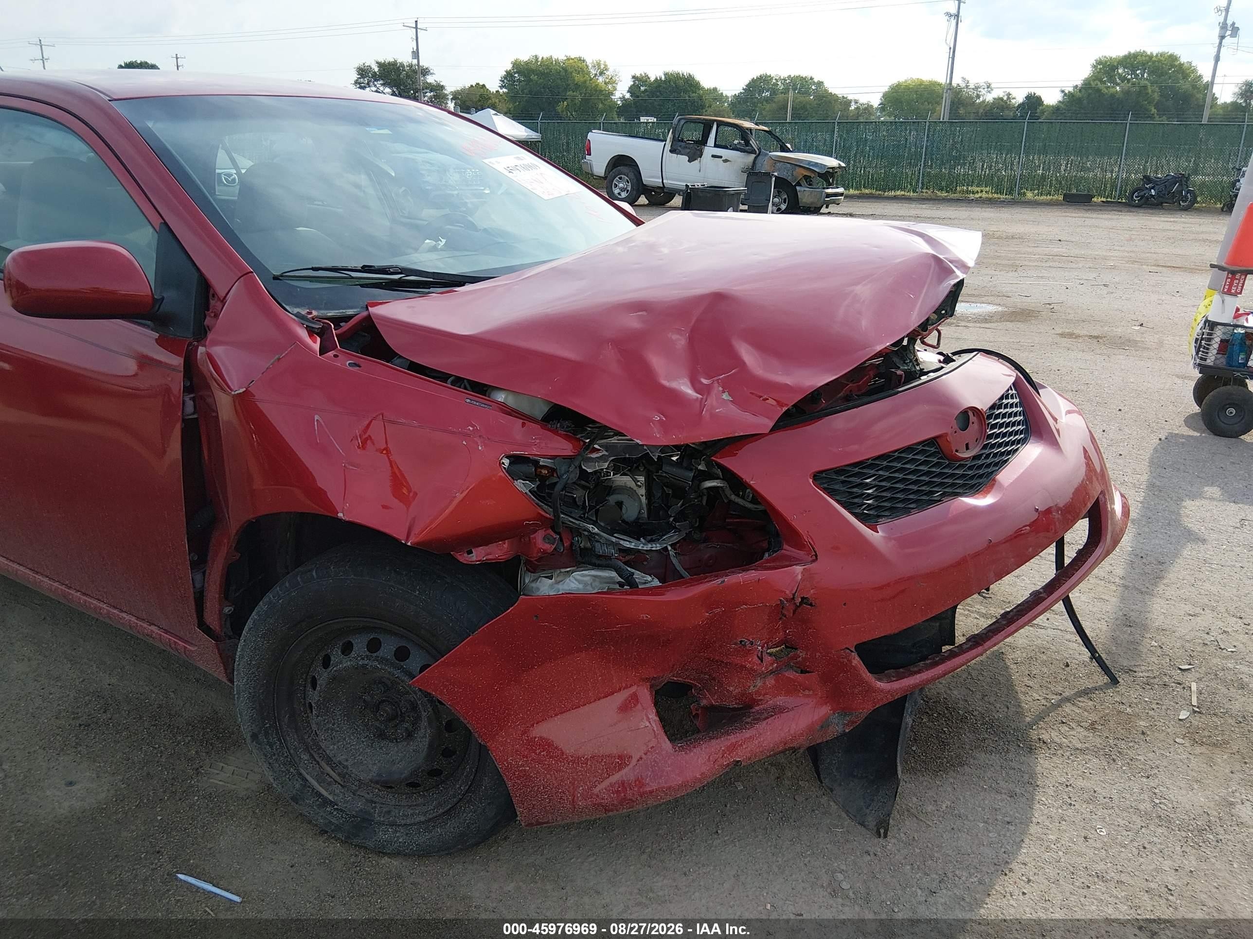 2010 Toyota Corolla Le Красный vin: JTDBU4EE5A9095970