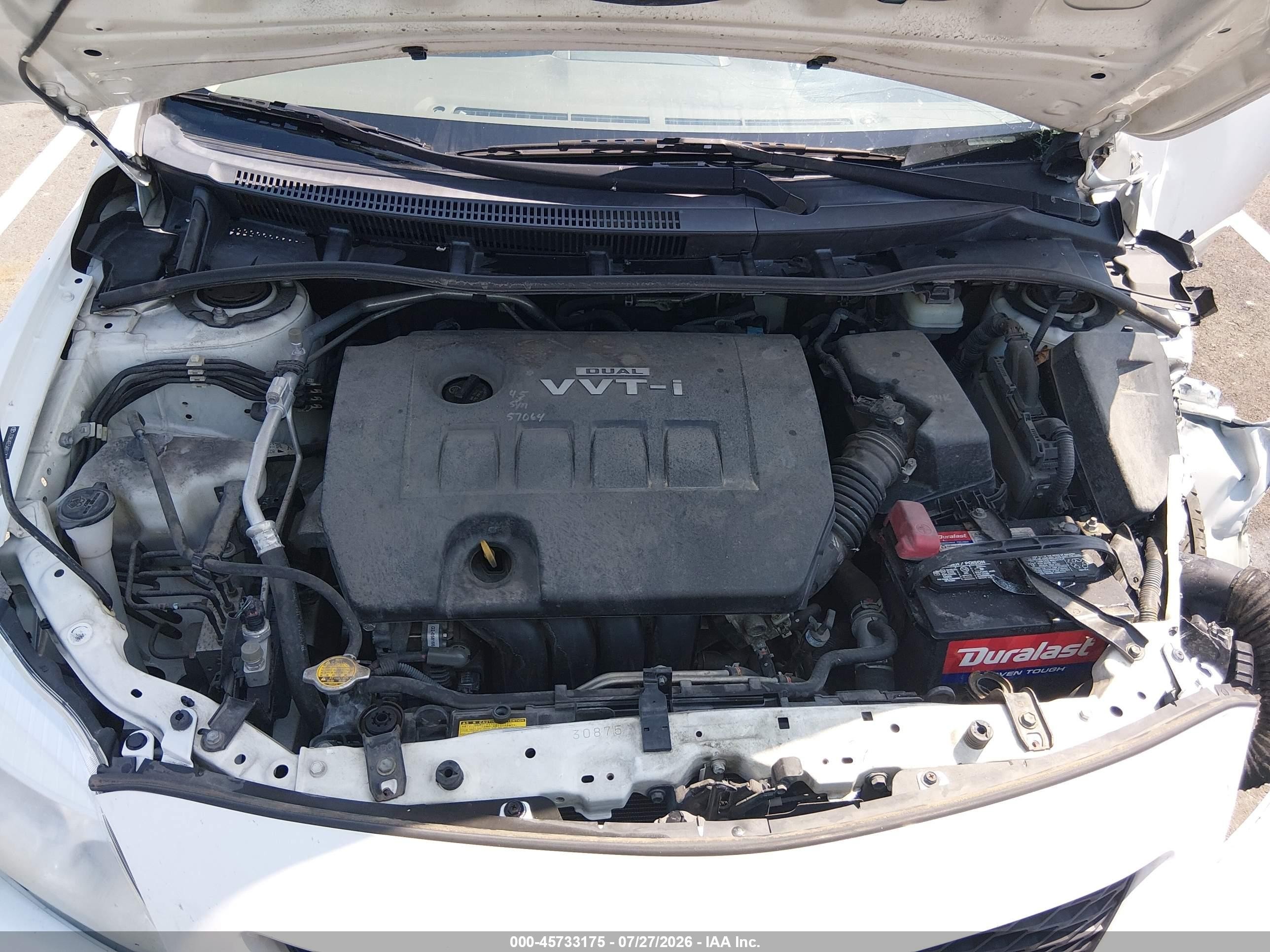 2010 Toyota Corolla Le White vin: JTDBU4EE5A9117577