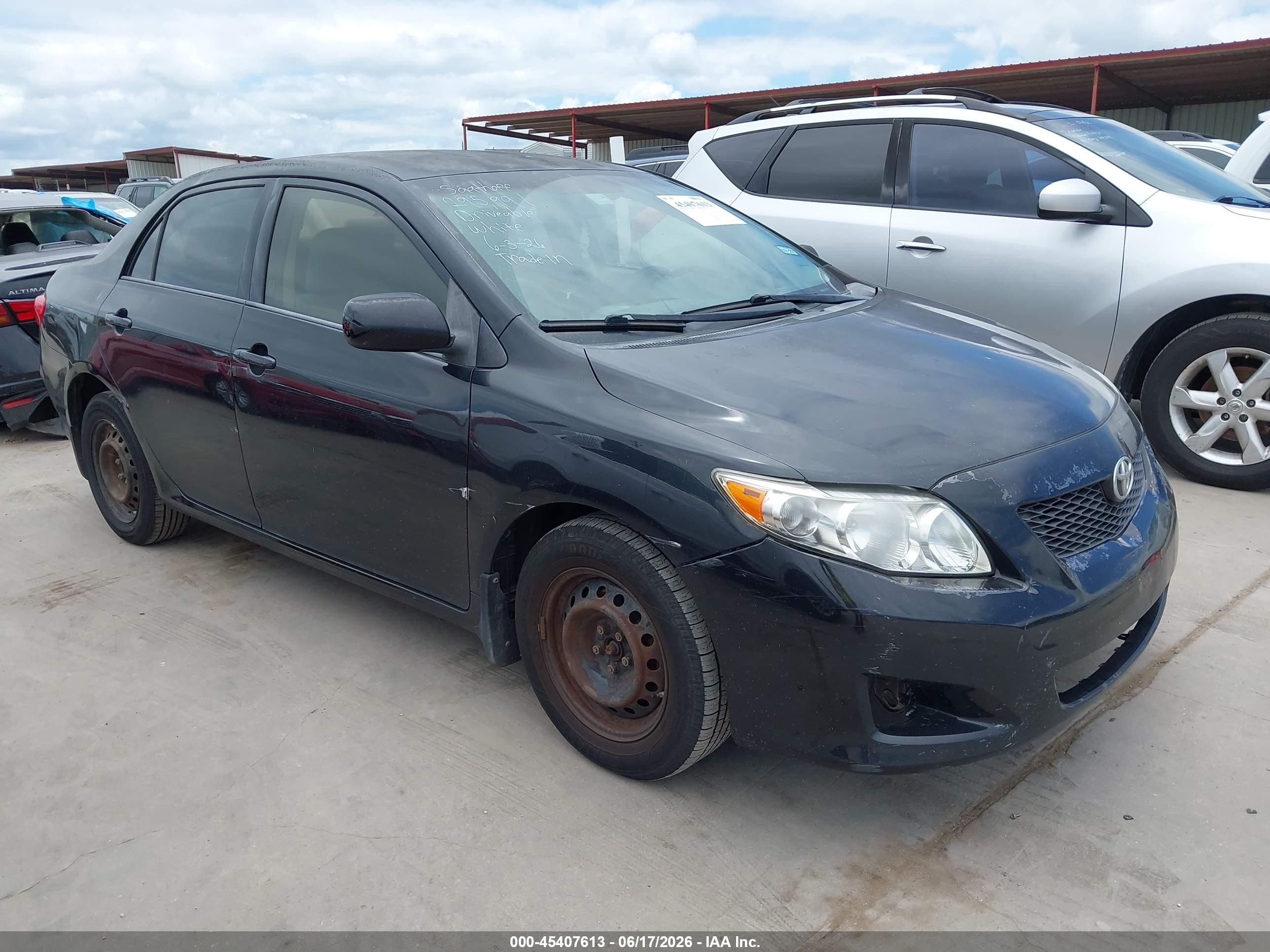 2010 Toyota Corolla Le Black vin: JTDBU4EE5AJ059114